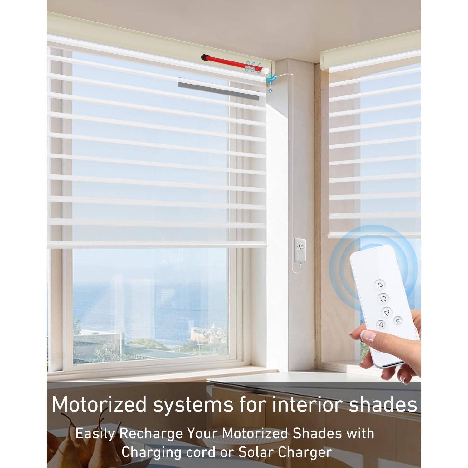 Kit Motor Tubular DC24V Rollerhouse para Cortinas 1.5"