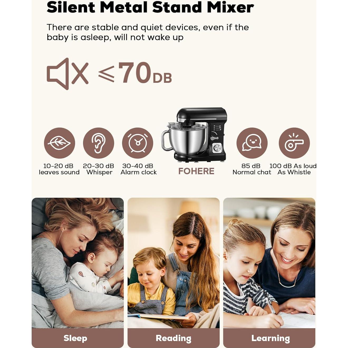 Batidora de pie Fohere MK-37 5.5L 6 velocidades con gancho