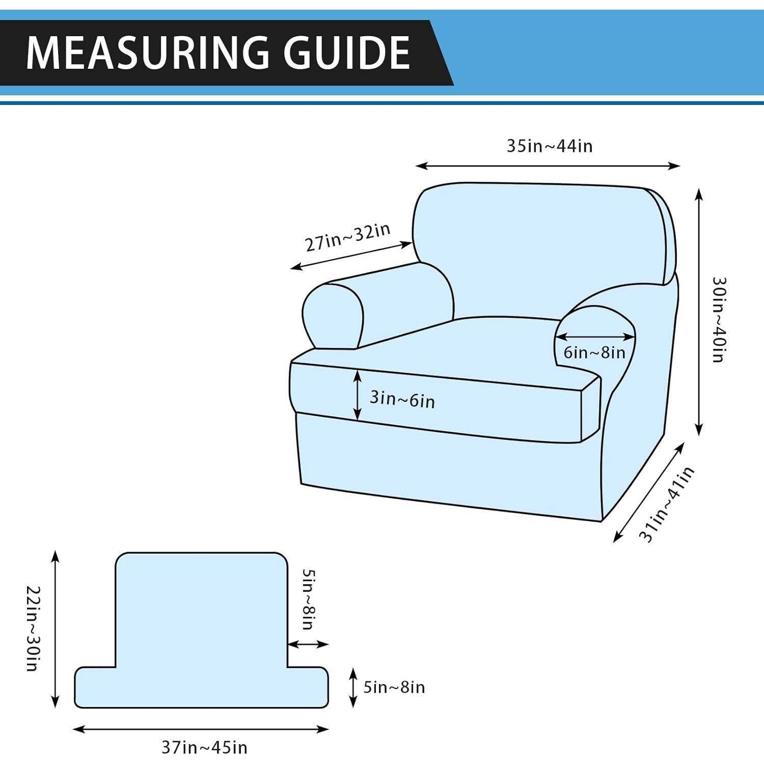 Funda de Sillón T Pfrstuv Verde Militar 2 Piezas Lavable