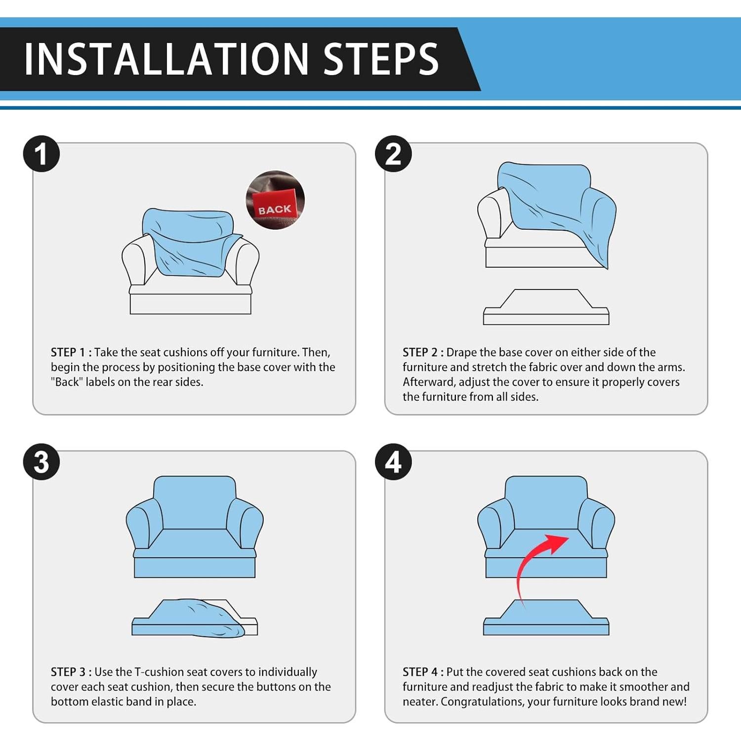 Funda de Sillón T Pfrstuv Verde Militar 2 Piezas Lavable