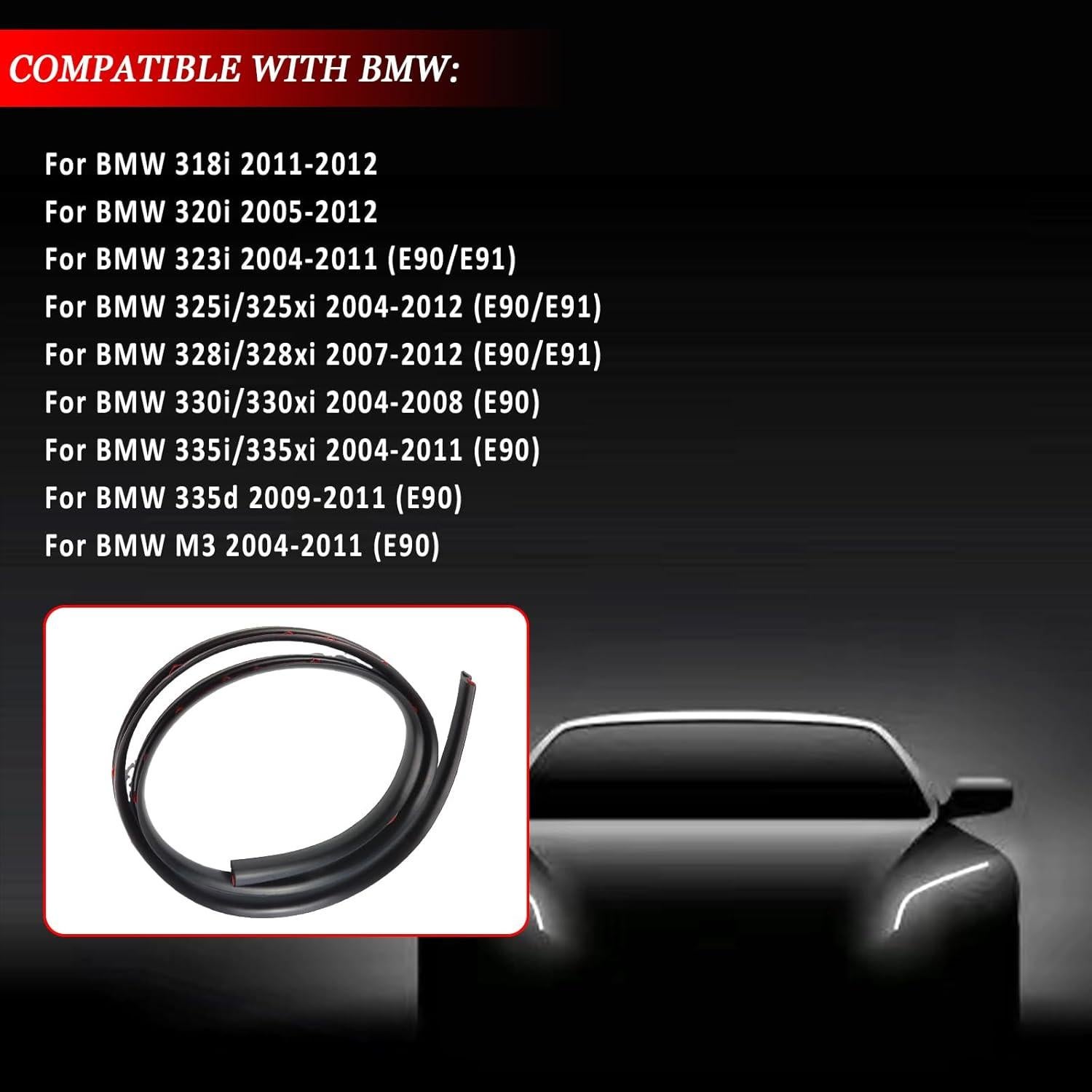 Sello Moldura Parabrisas Frontal BMW E90 E91 YINAVAGAD