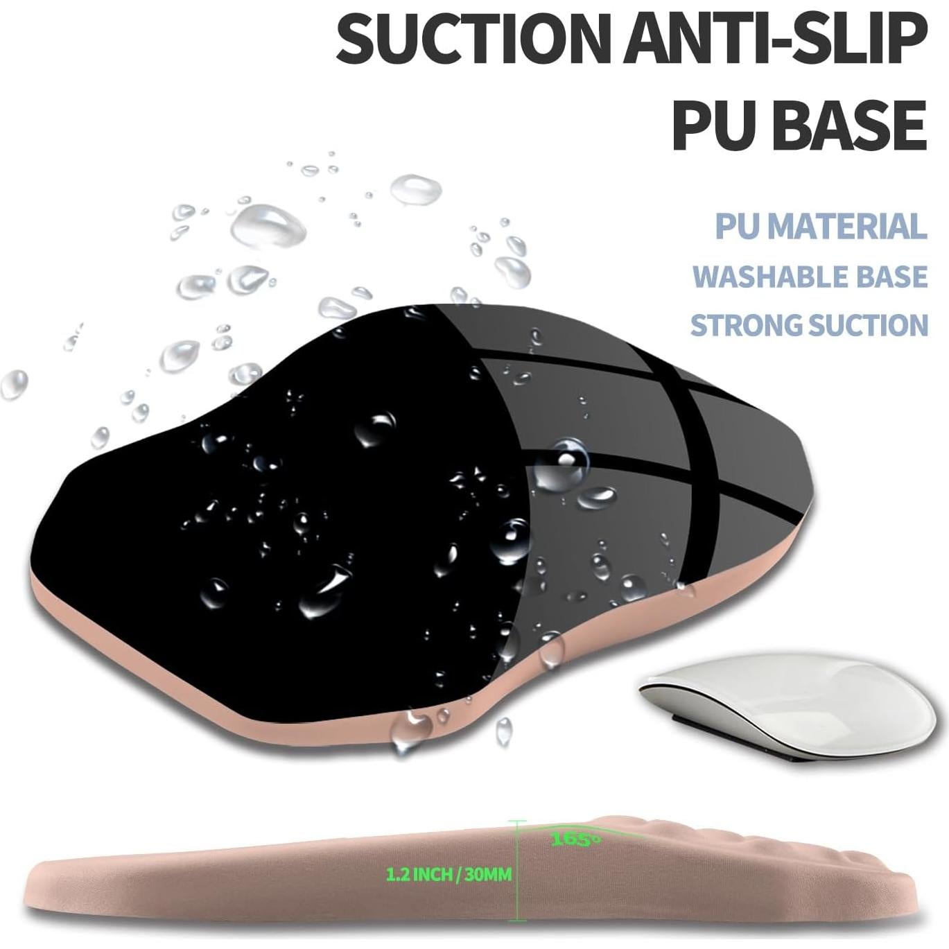 Almohadilla de Ratón Ergonómica Gleamtide 30x20 cm Rosa