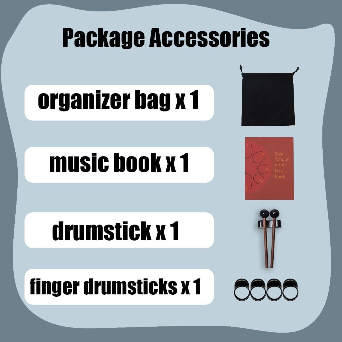 Tambor de Lengua de Acero Ic Iclimetree 17.6 cm 8 Notas Porcelana Jade