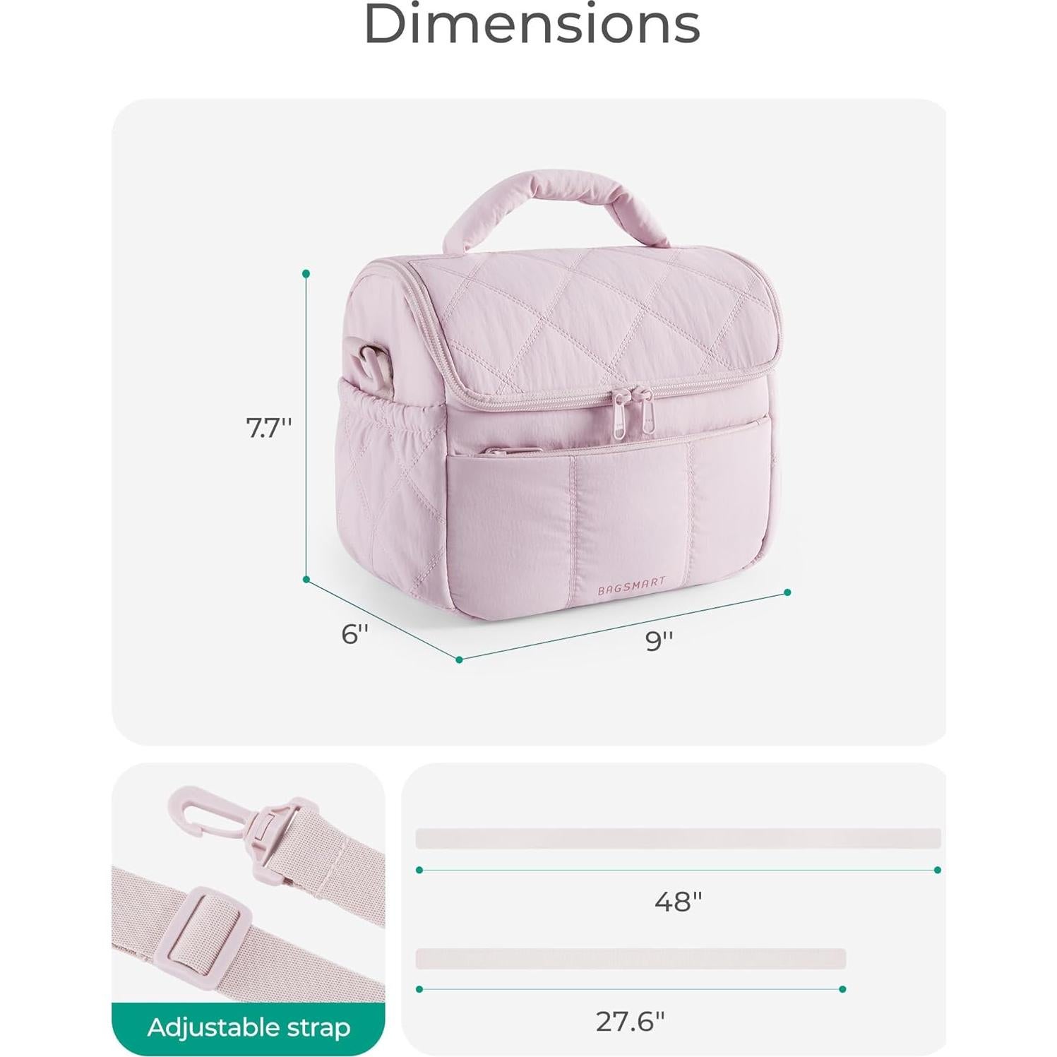 Bolsa de Almuerzo Aislada Bagsmart Beige 6.7L Impermeable