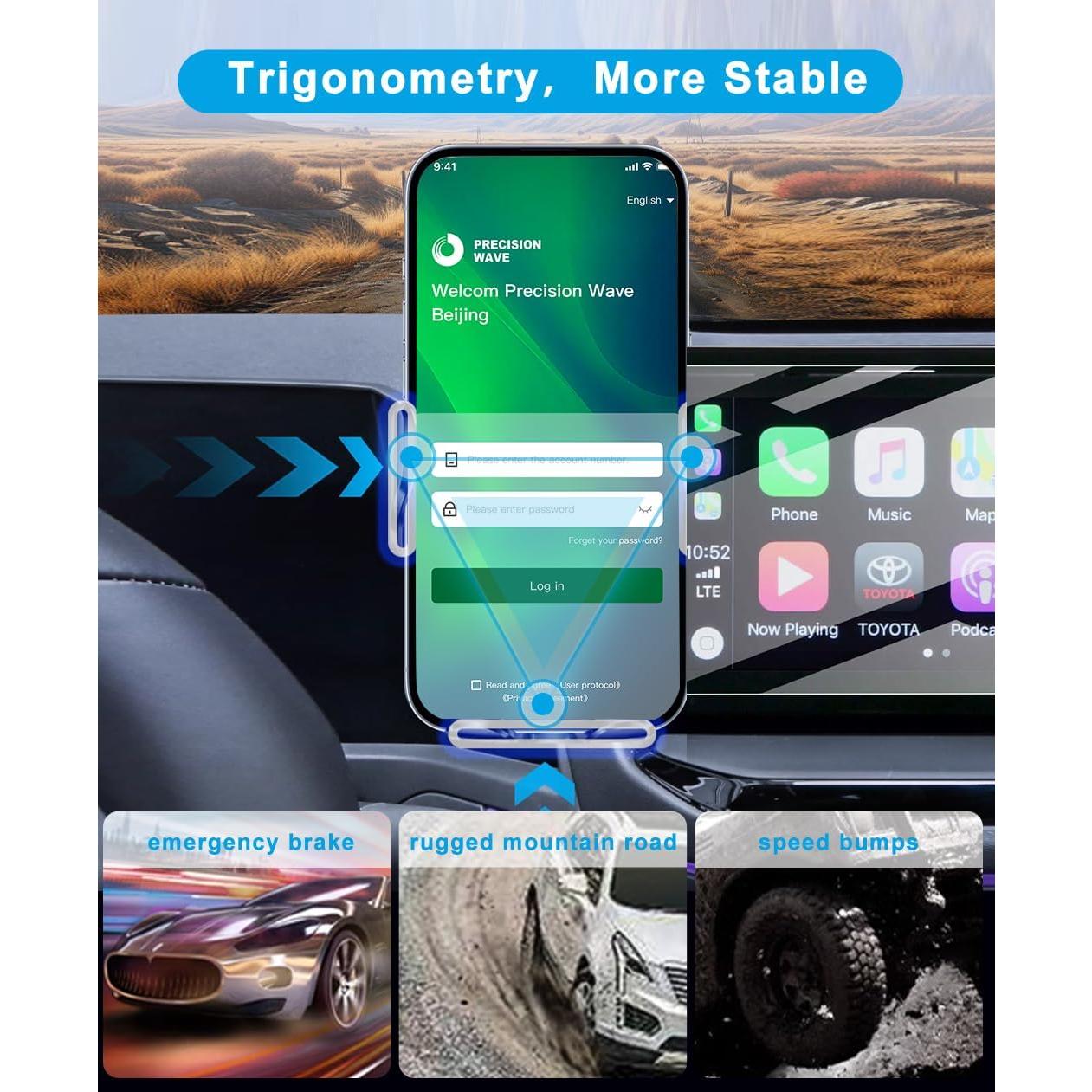 Soporte para Teléfono de Coche KEPHTH 8 Pulgadas Ajustable