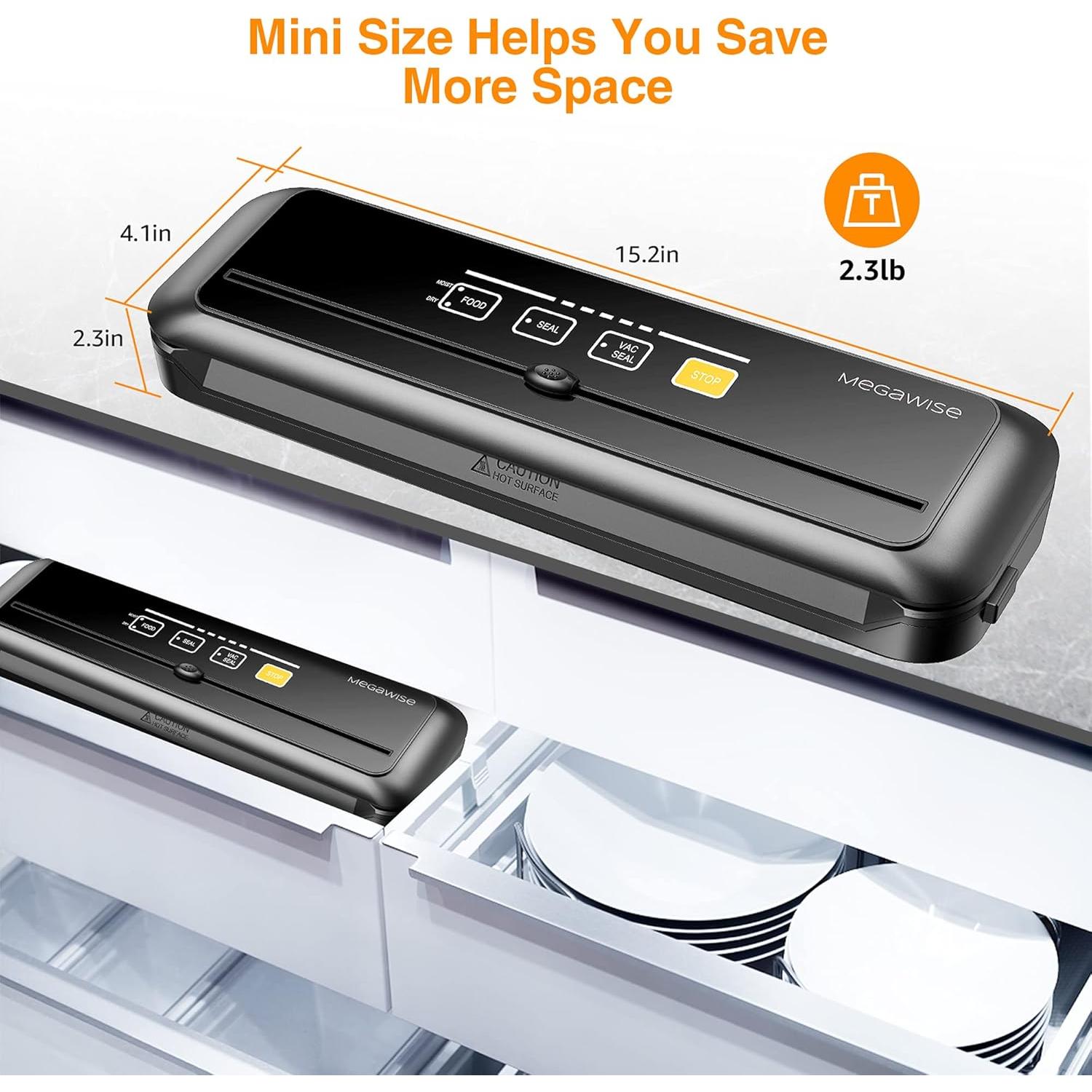 Máquina Selladora al Vacío MegaWise 80kPa Automática Compacta