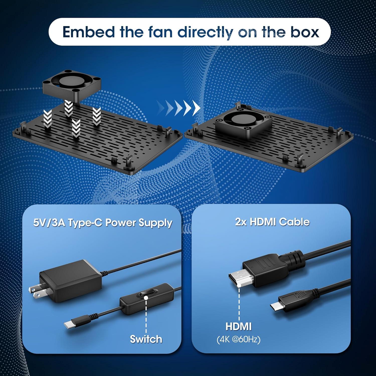 Kit de Inicio Raspberry Pi 4 4GB con Accesorios Completos