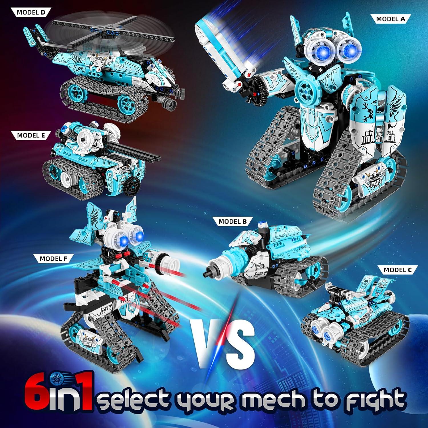 Kit de Construcción de Robots Amy&Benton 6 en 1 Control Remoto