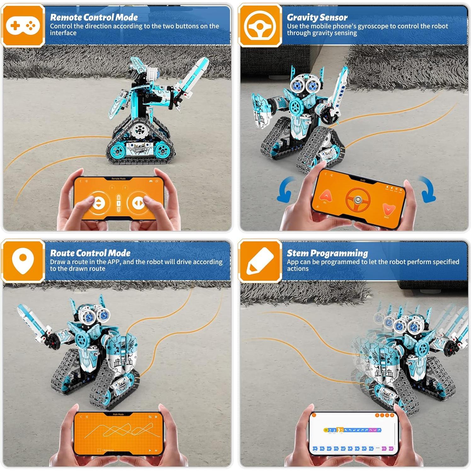 Kit de Construcción de Robots Amy&Benton 6 en 1 Control Remoto