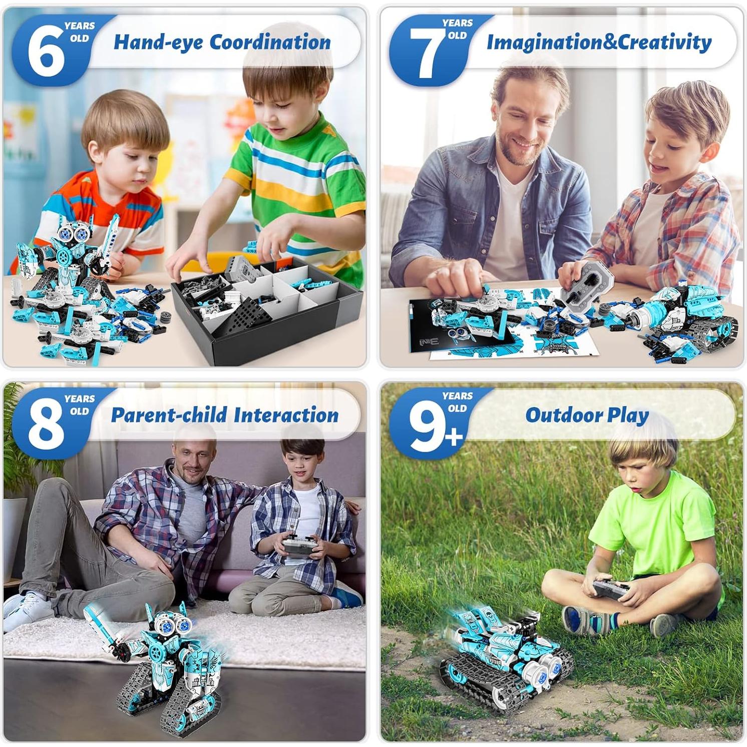 Kit de Construcción de Robots Amy&Benton 6 en 1 Control Remoto