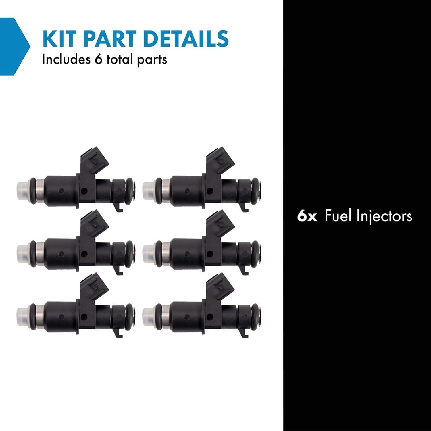 Conjunto de Inyectores de Combustible TRQ FIA60733 - 6 Piezas