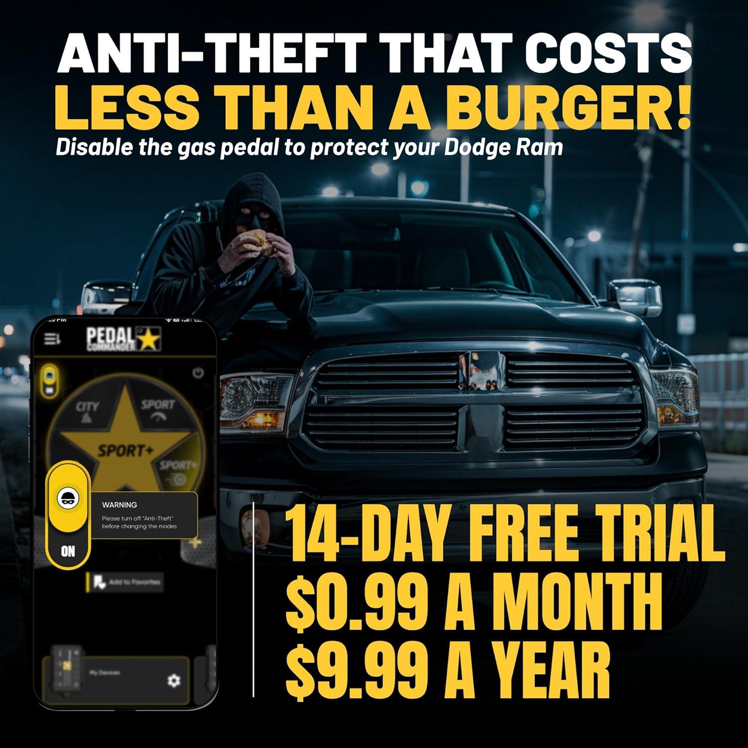 Controlador de Respuesta Acelerador Pedal Commander PC31-BT para Dodge Ram 2007-2018