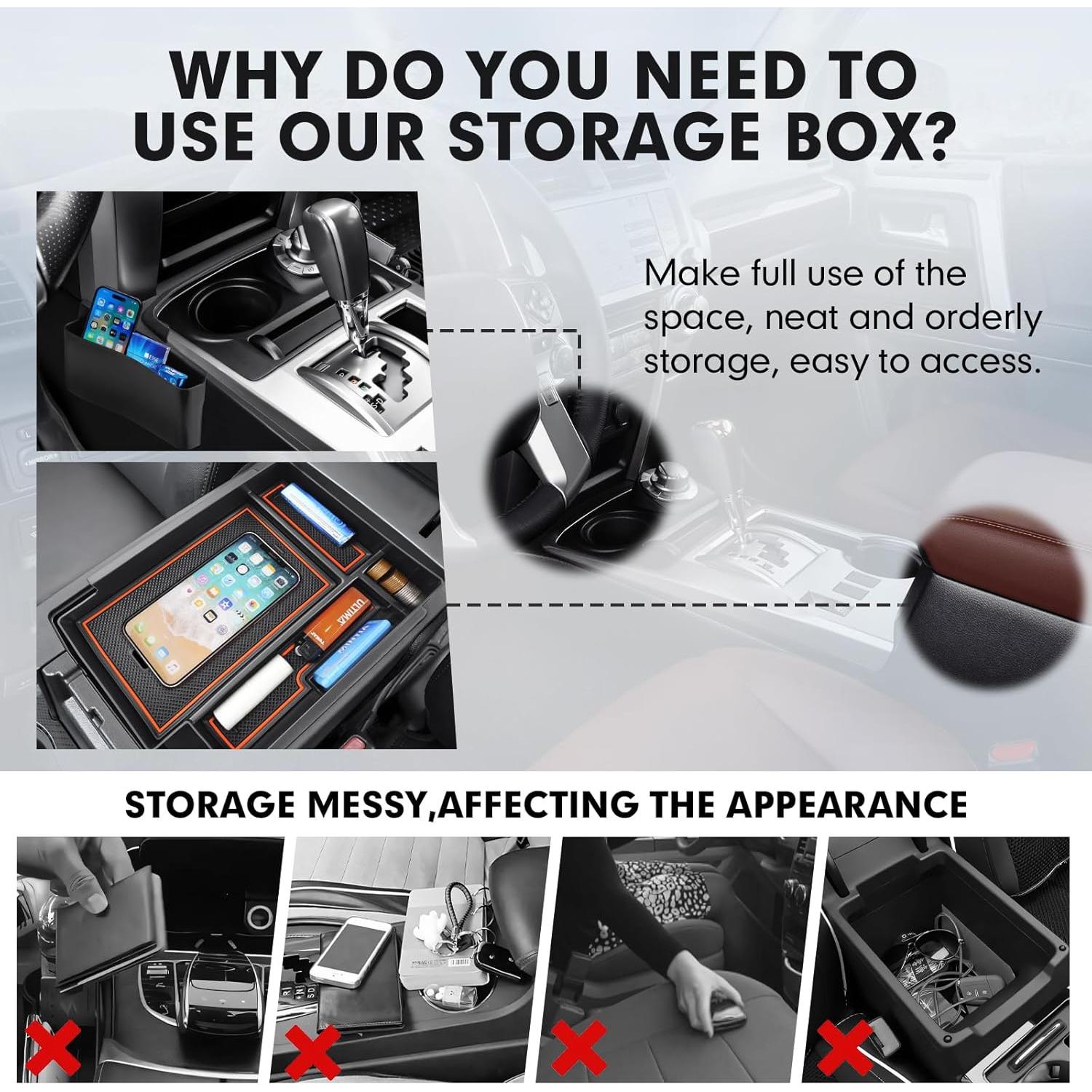 Organizador de Consola Central Autorder 2PCS para Toyota 4Runner 2010-2024