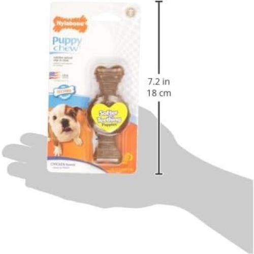 Anillo de Hueso Nylabone para Cachorros Sabor Pollo 2 Unidades