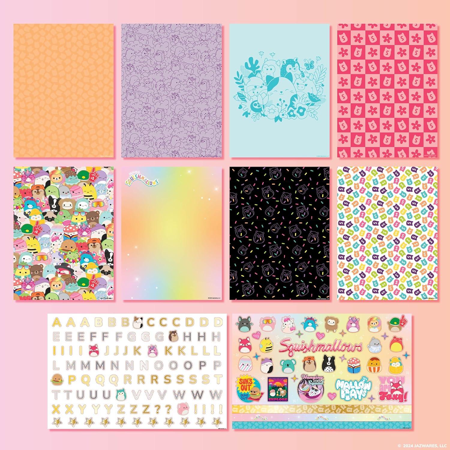 Conjunto de Diario DIY Squishmallows con Stickers y Bolígrafos