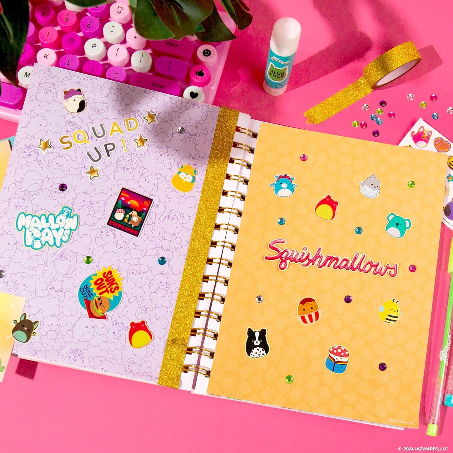 Conjunto de Diario DIY Squishmallows con Stickers y Bolígrafos