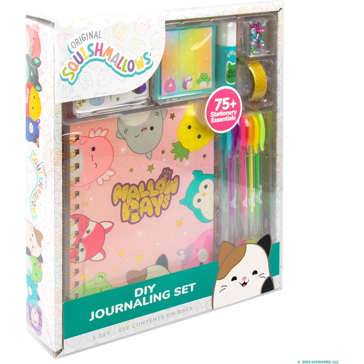 Conjunto de Diario DIY Squishmallows con Stickers y Bolígrafos