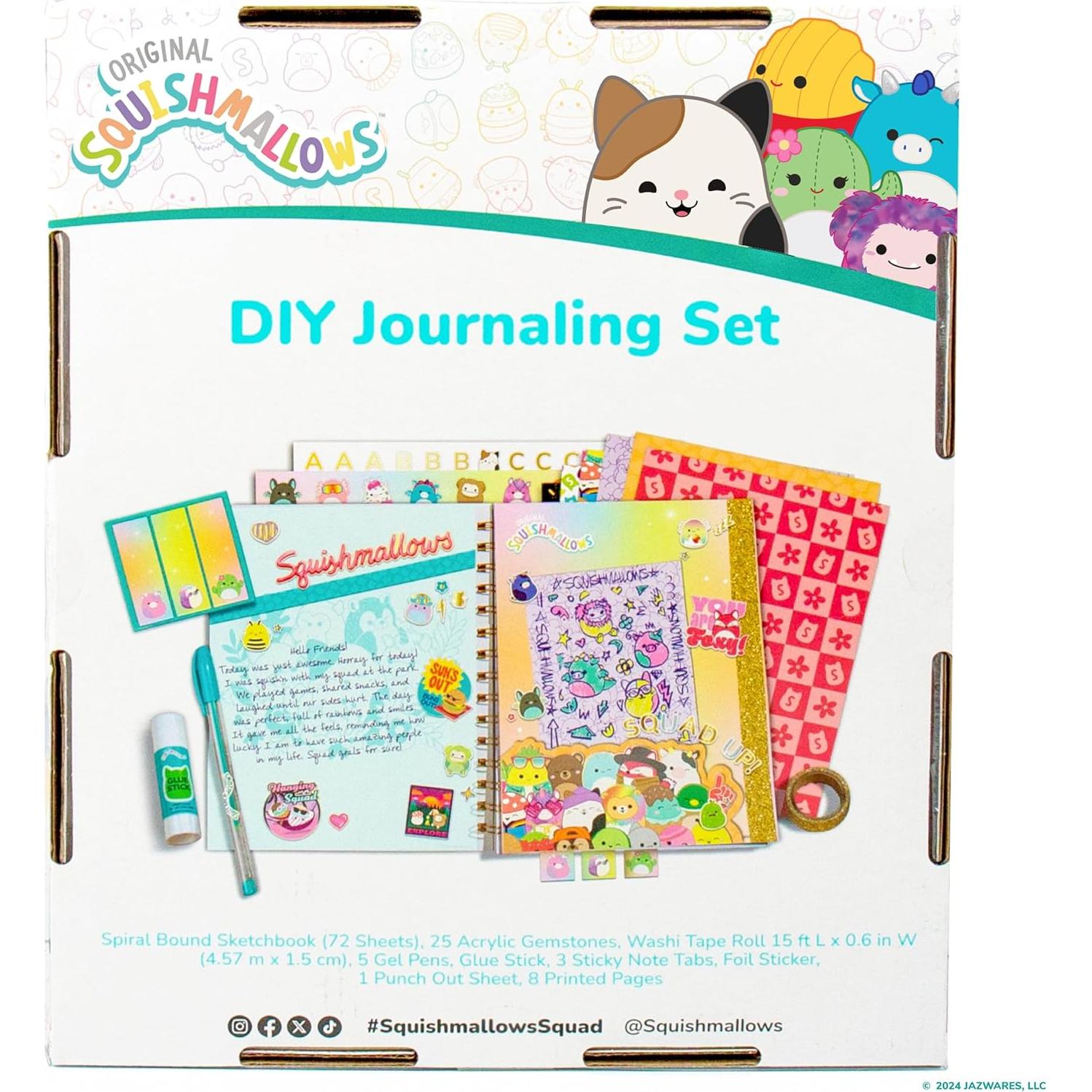 Conjunto de Diario DIY Squishmallows con Stickers y Bolígrafos