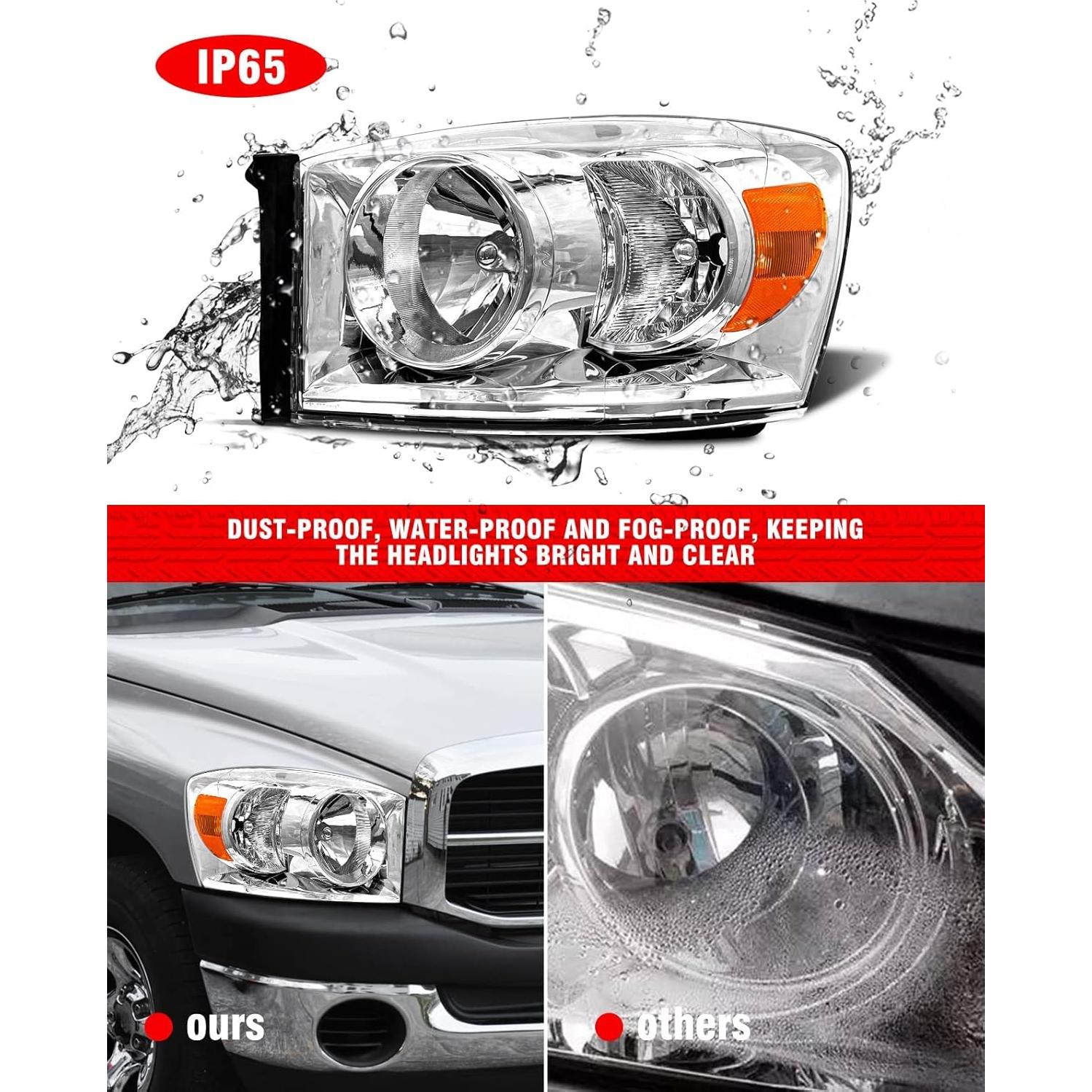 Faros para Dodge Ram 2006-2009 AD CARLIGHTS Lente clara