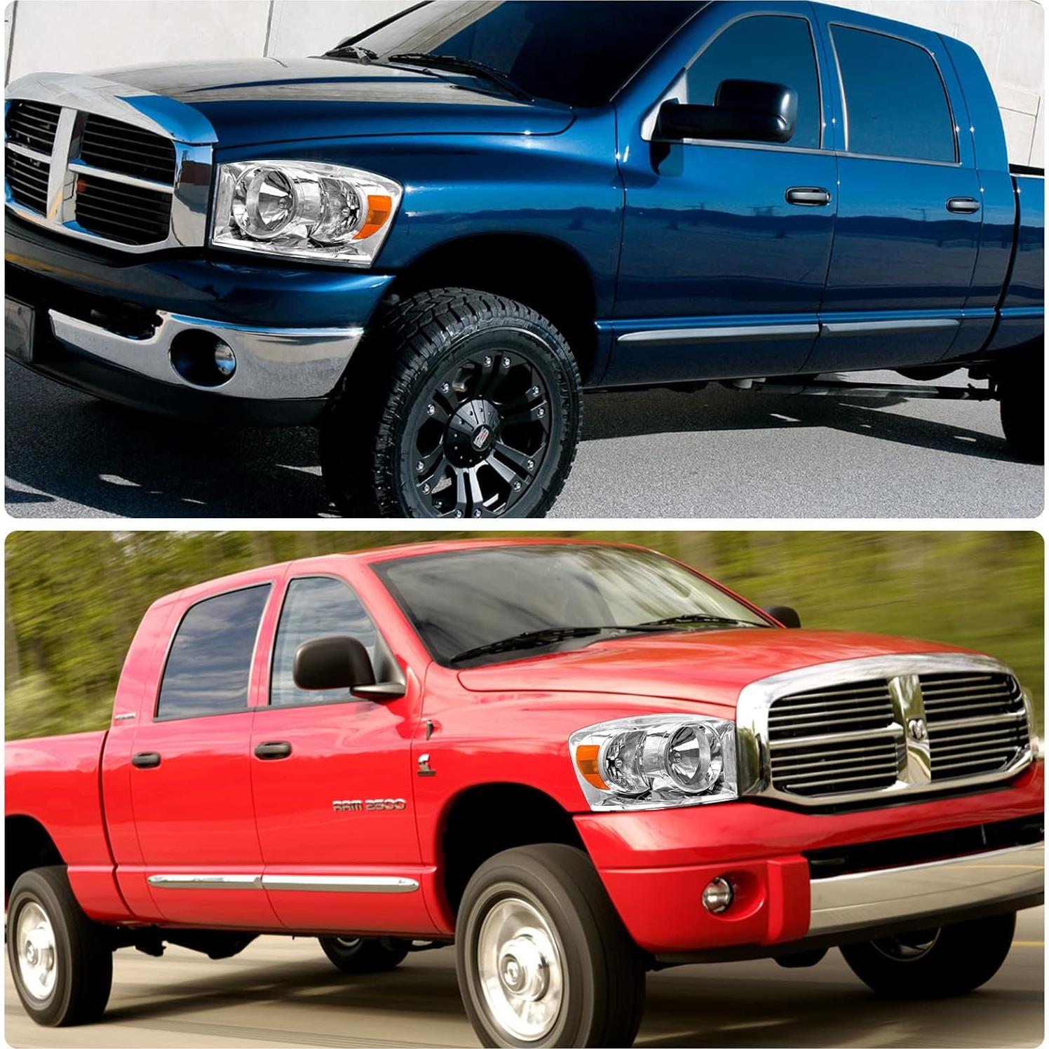 Faros para Dodge Ram 2006-2009 AD CARLIGHTS Lente clara