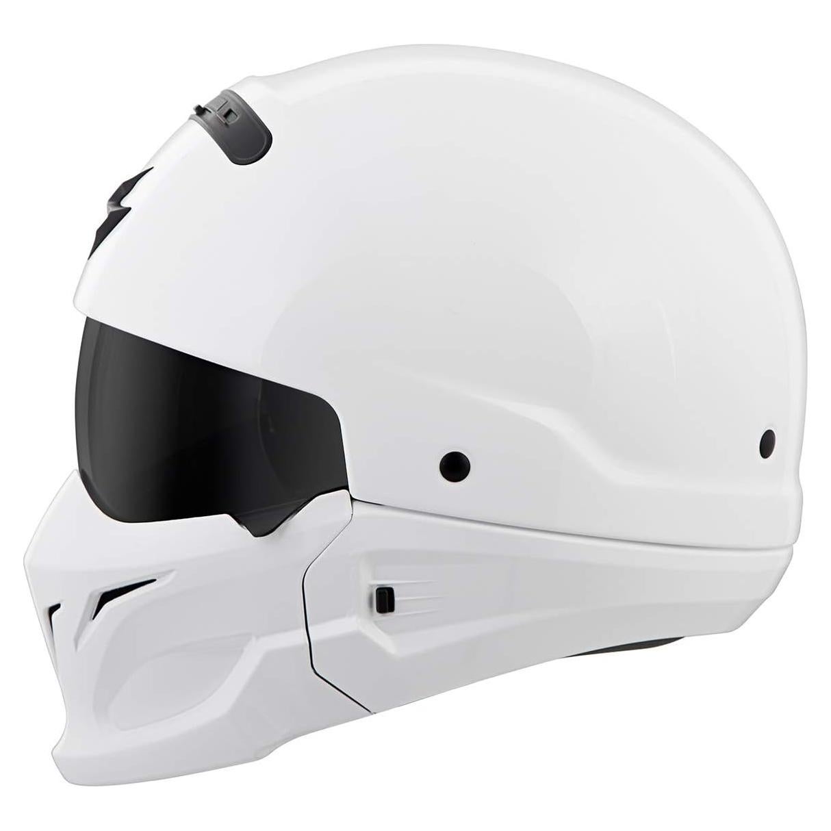 Casco de Motocicleta Scorpion EXO Covert Blanco Brillante X-Pequeño
