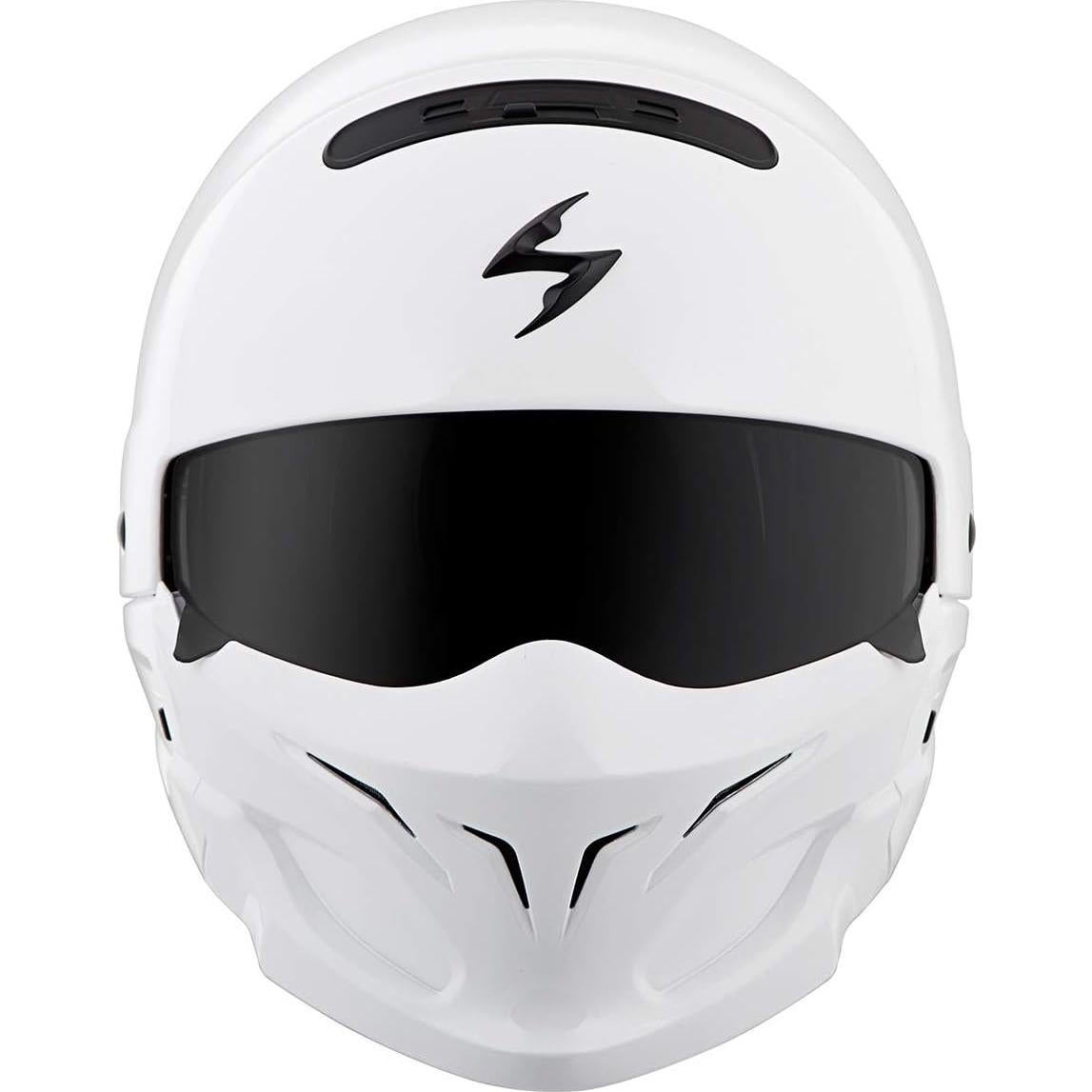 Casco de Motocicleta Scorpion EXO Covert Blanco Brillante X-Pequeño