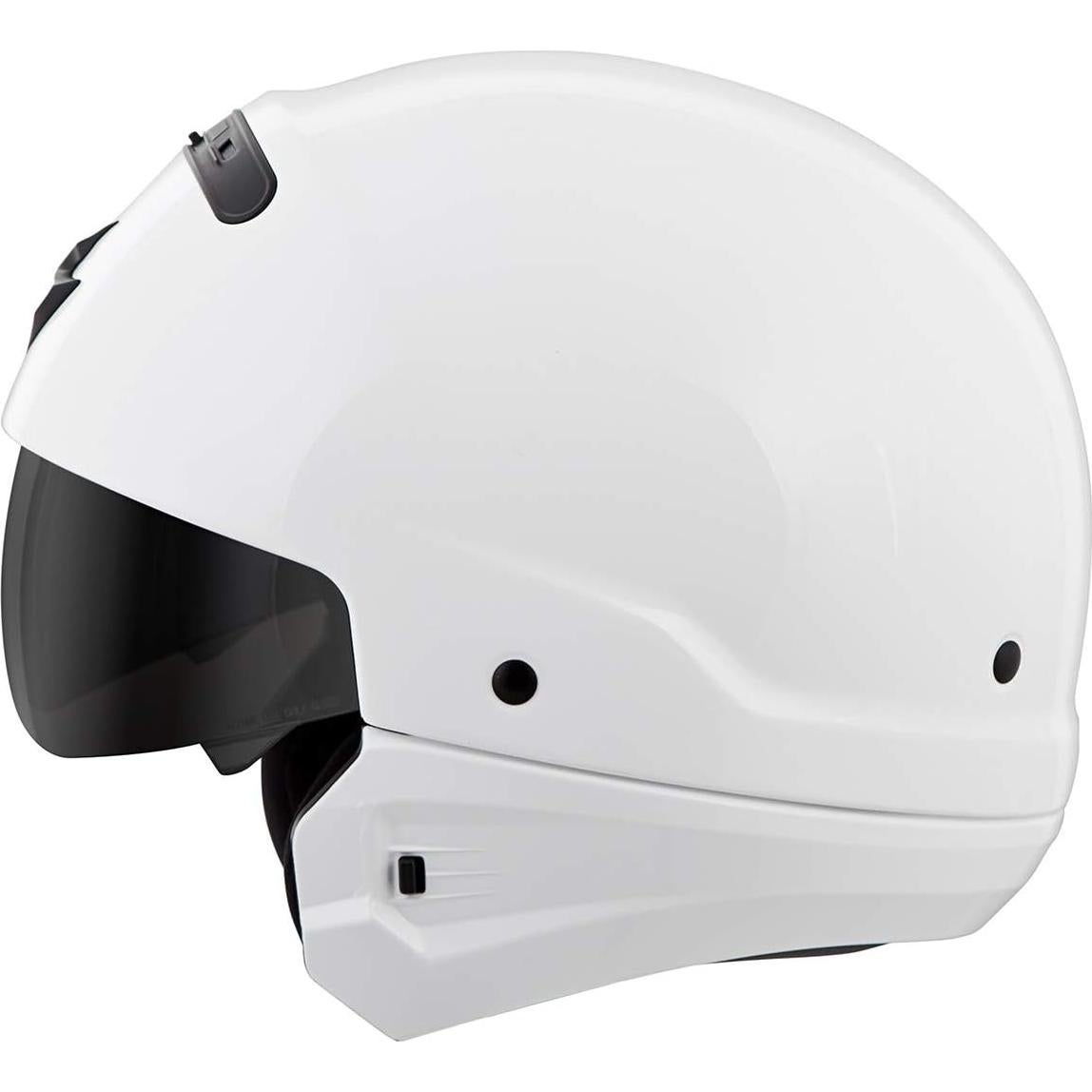 Casco de Motocicleta Scorpion EXO Covert Blanco Brillante X-Pequeño