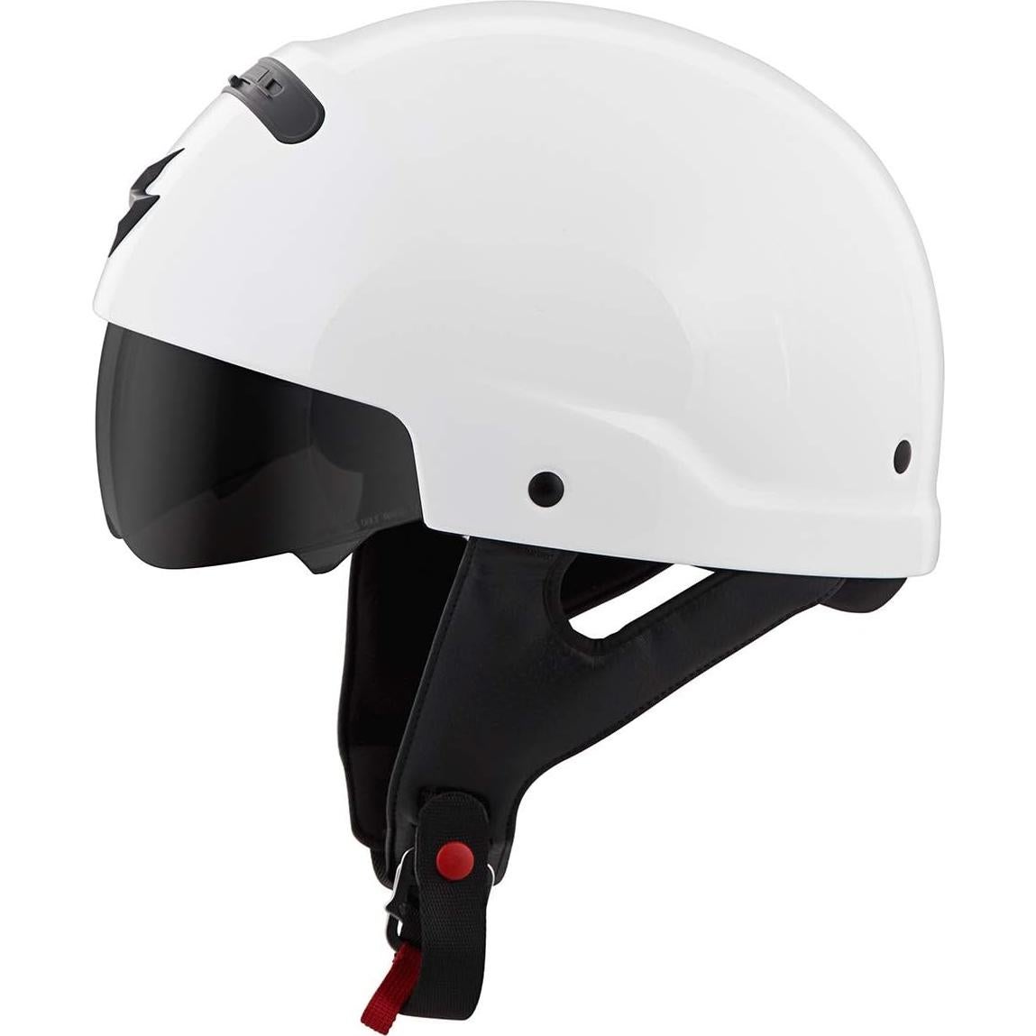 Casco de Motocicleta Scorpion EXO Covert Blanco Brillante X-Pequeño