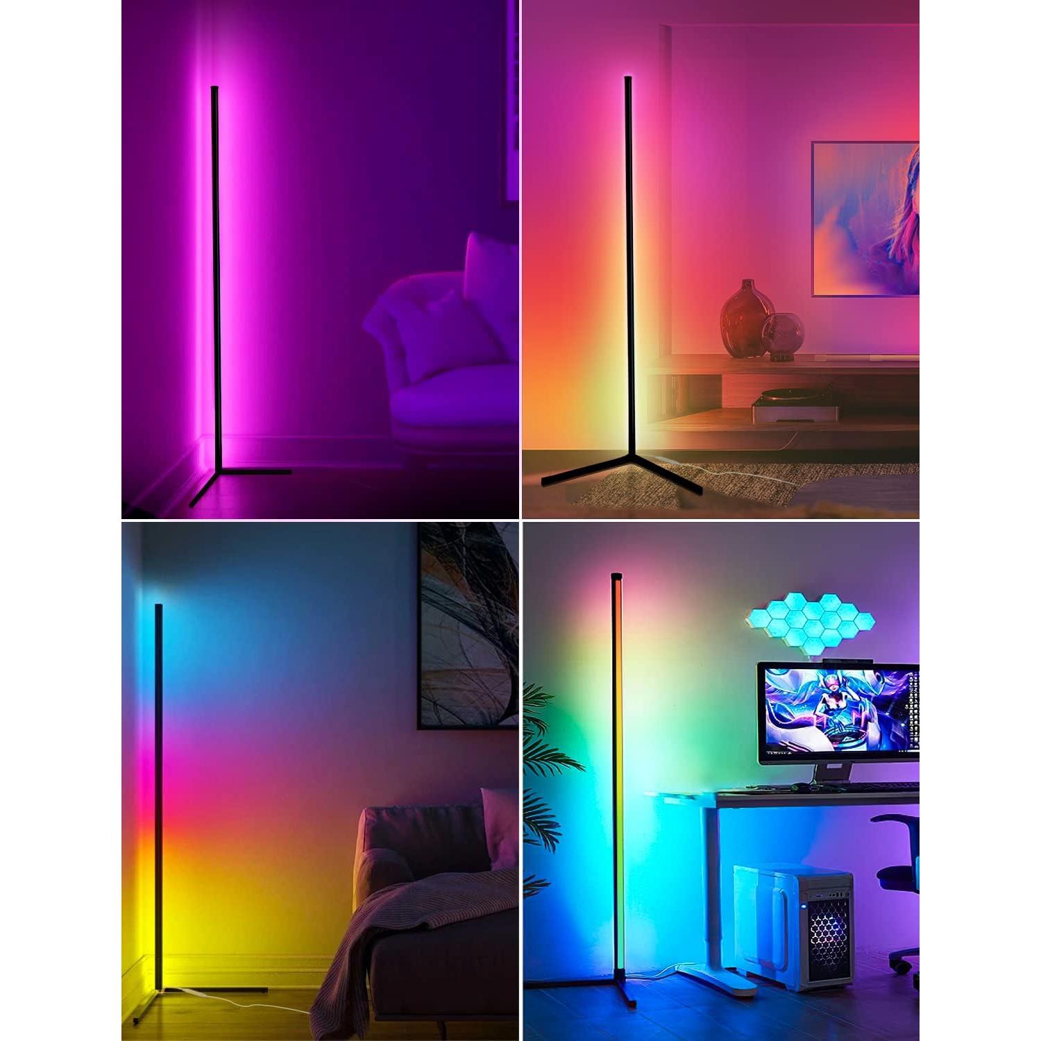 Lámpara de Pie LED RGB LanSuper 165 cm Control Remoto