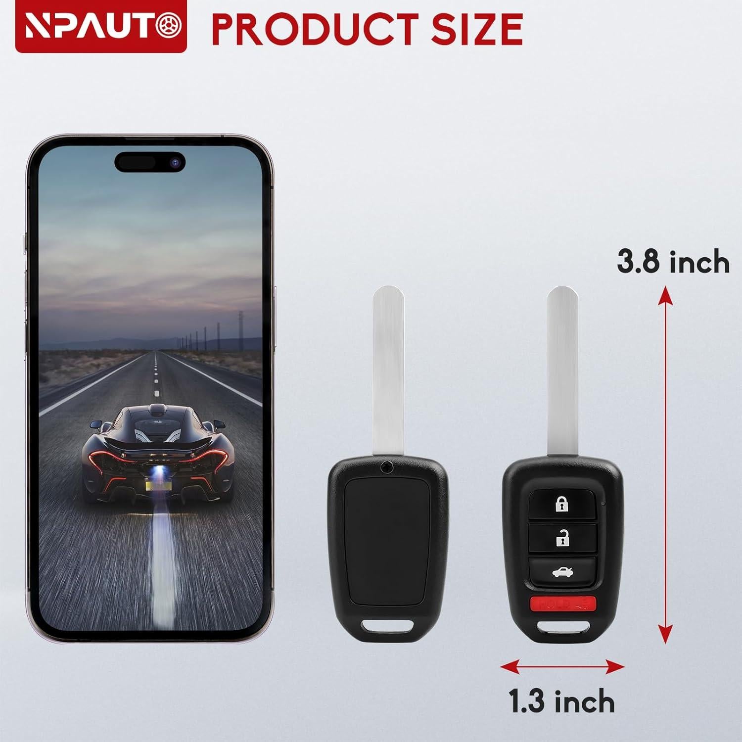 Llavero remoto NPAUTO para Honda Civic 2016-2020 y Accord 2016