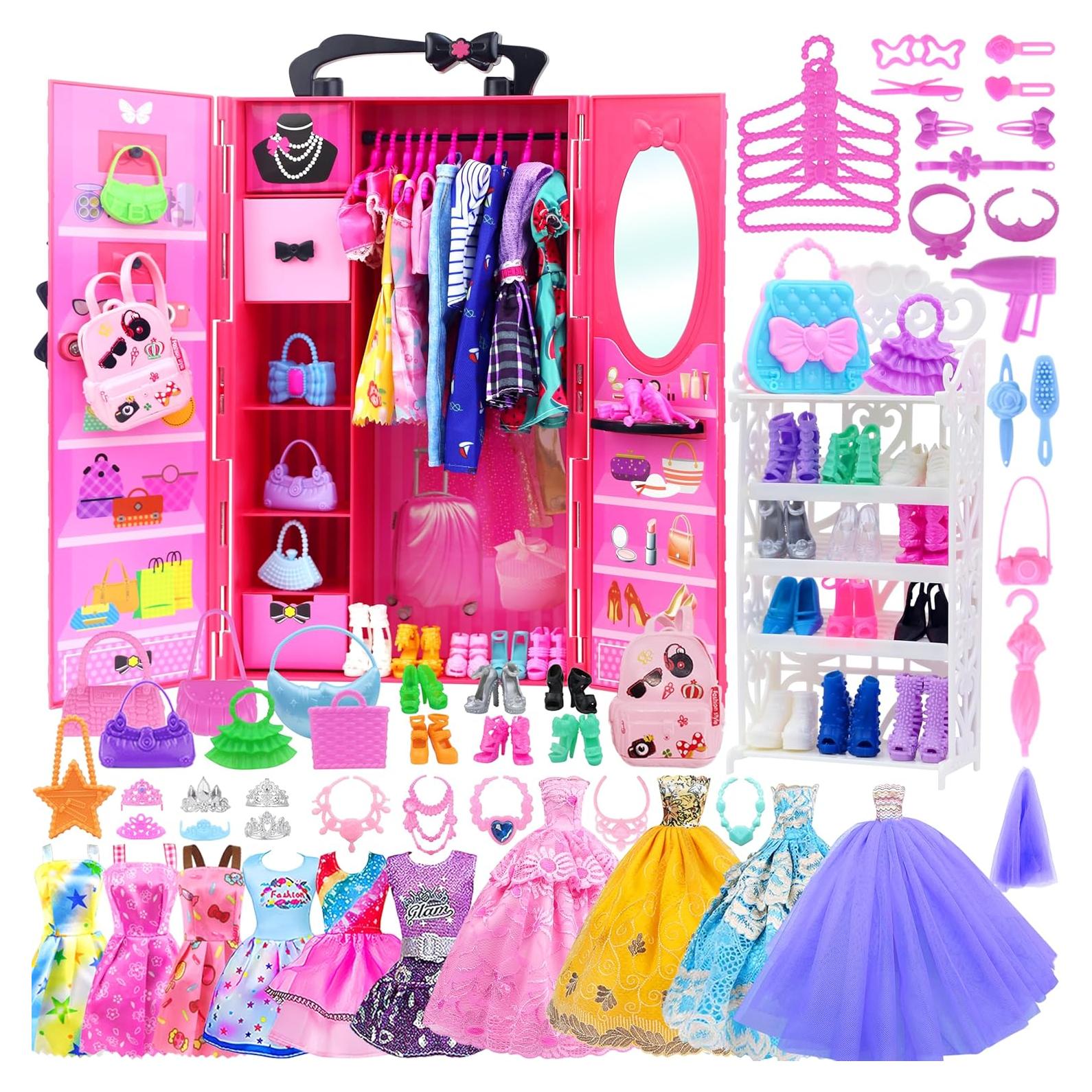 Armario de Muñecas K.T. Fancy 108 Pcs 29.2 cm con Accesorios