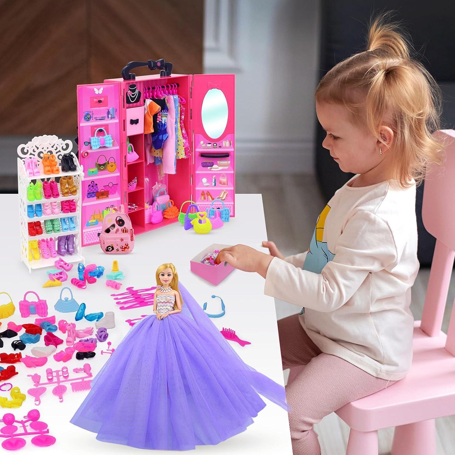 Armario de Muñecas K.T. Fancy 108 Pcs 29.2 cm con Accesorios