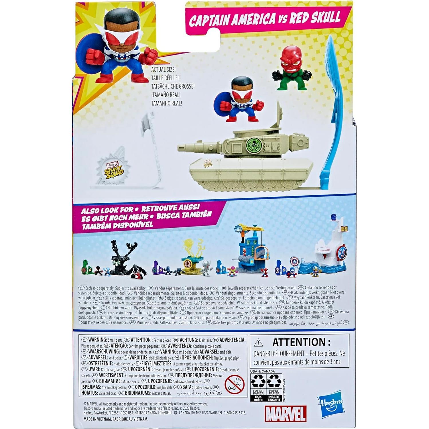 Conjunto de Juego Marvel Stunt Squad Capitán América vs Cráneo Rojo