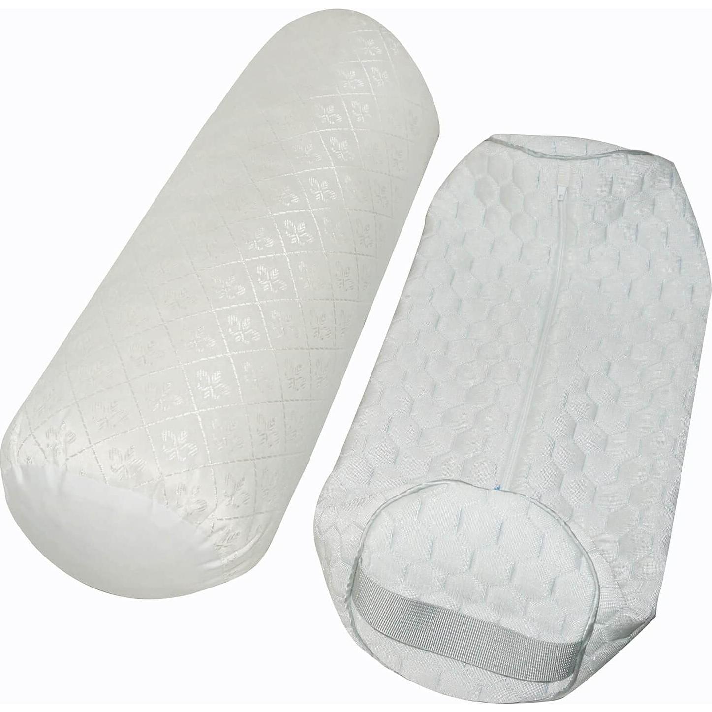 Almohada Cilíndrica Ajustable Kingnex con Cubierta Enfriadora 45x15 cm