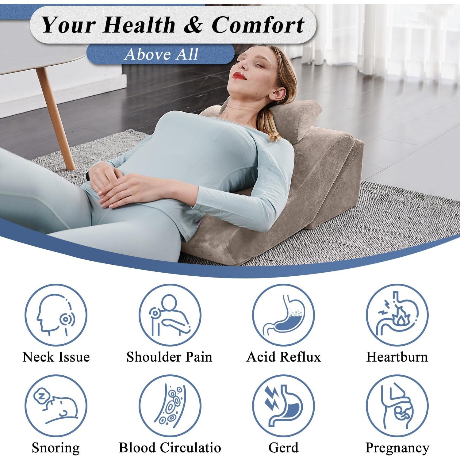 Conjunto de Almohadas en Cuña Axelrod 3 Piezas Espuma Ajustable