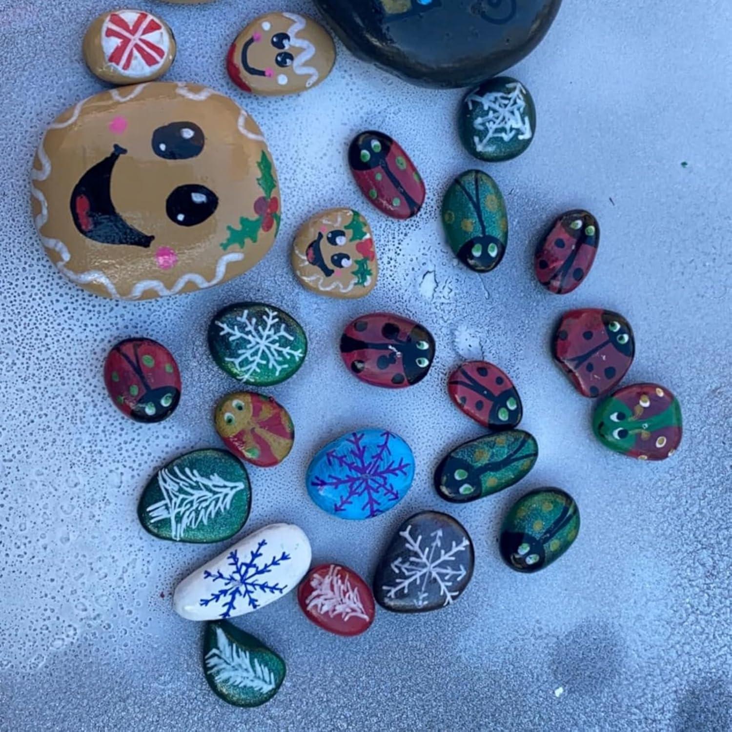 Piedras para Pintar Lifetop 100PCS 2-3 cm Planas y Suaves