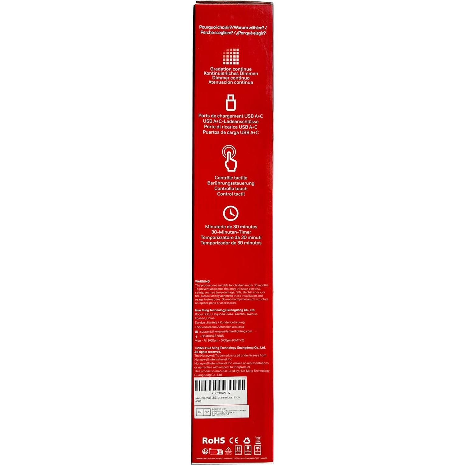 Lámpara de Escritorio LED Honeywell HWT-H2 Blanca USB