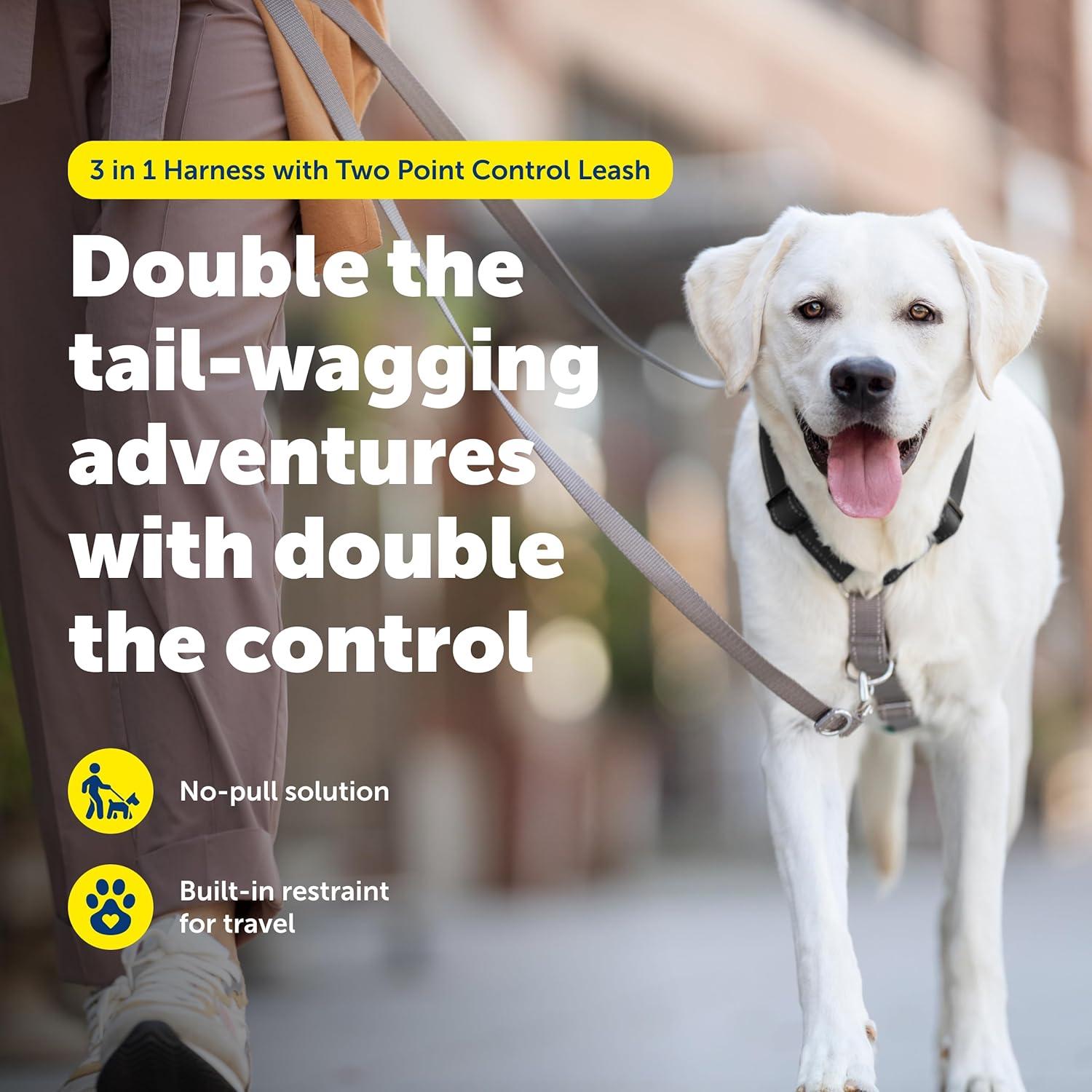 Arnés 3-en-1 PetSafe Grande Negro con Correa de Control