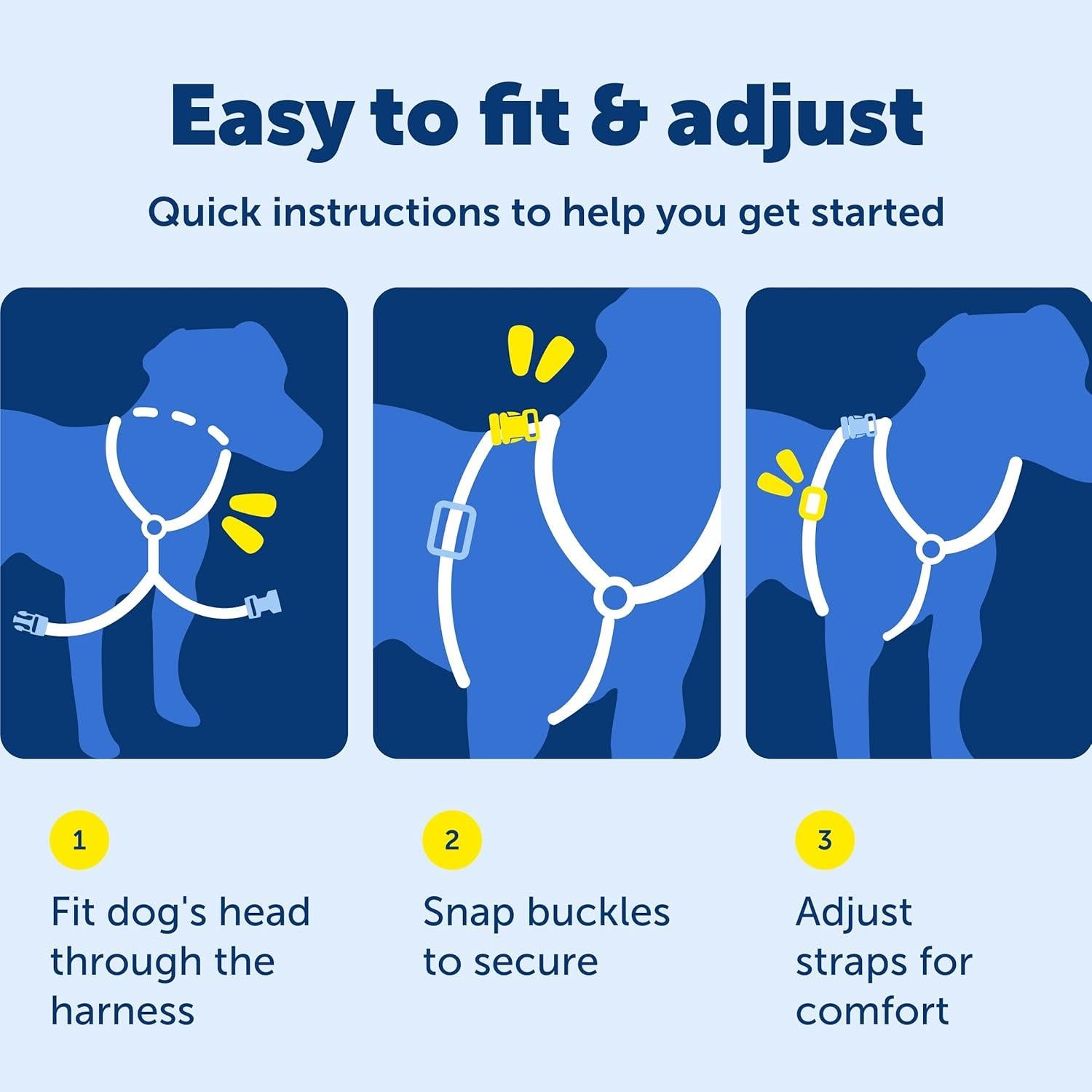 Arnés 3-en-1 PetSafe Grande Negro con Correa de Control