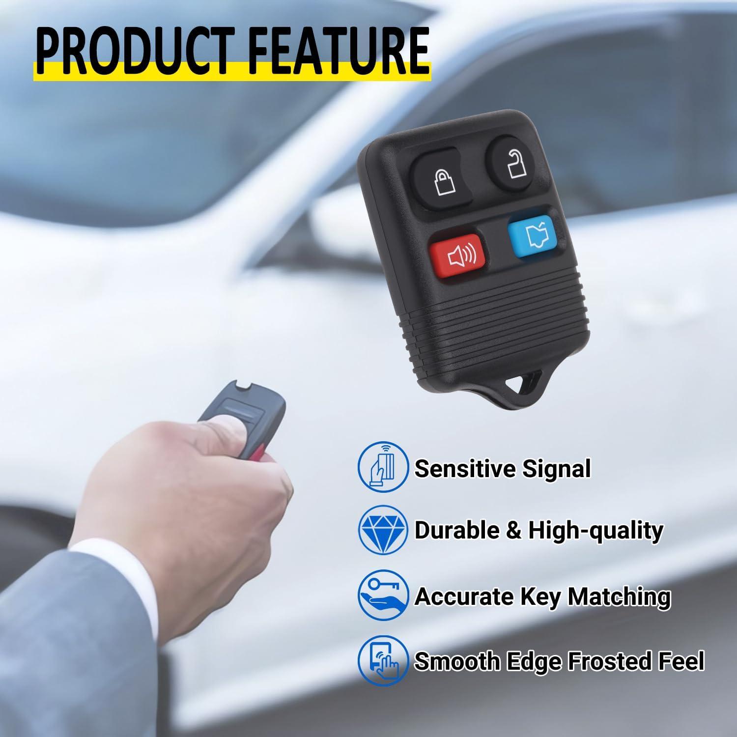 Llave remota Ford Vurkcy CWTWB1U345 4 botones (paquete de 2)