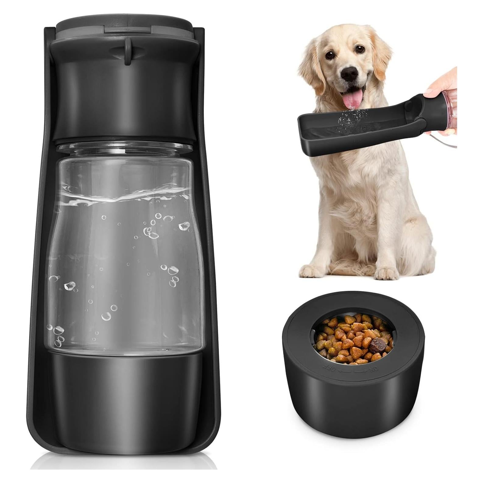 Botella de Agua y Comida para Perros COMTENS 325ml Plegable