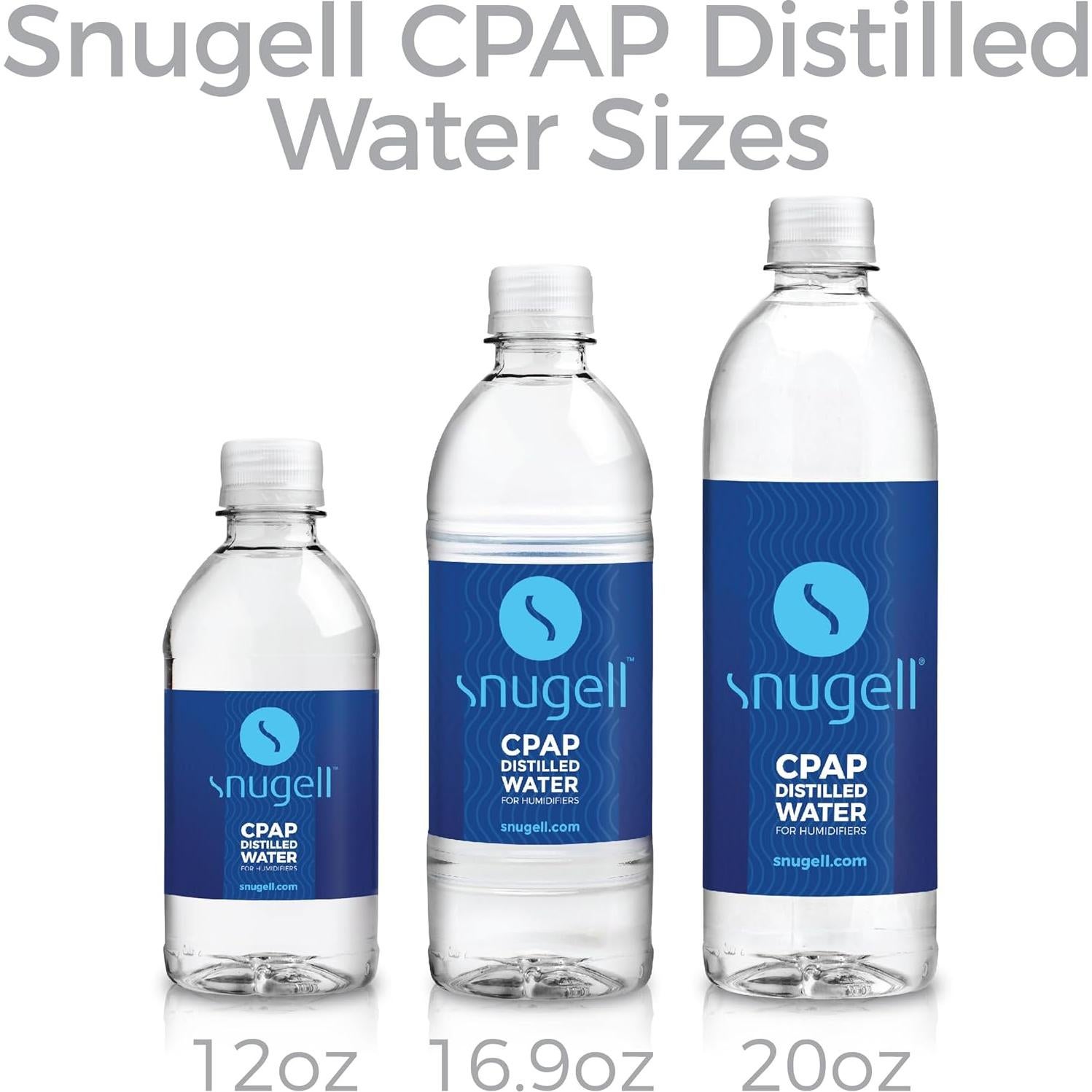 Agua Destilada Snugell para CPAP - 6 Botellas de 500 ml