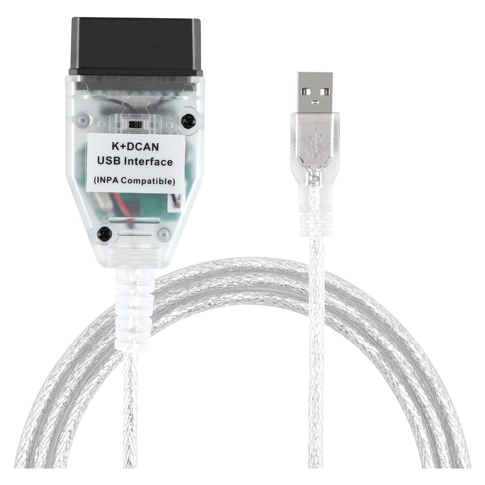 Cable OBD2 LZLRUN K+DCAN para BMW con Interruptor