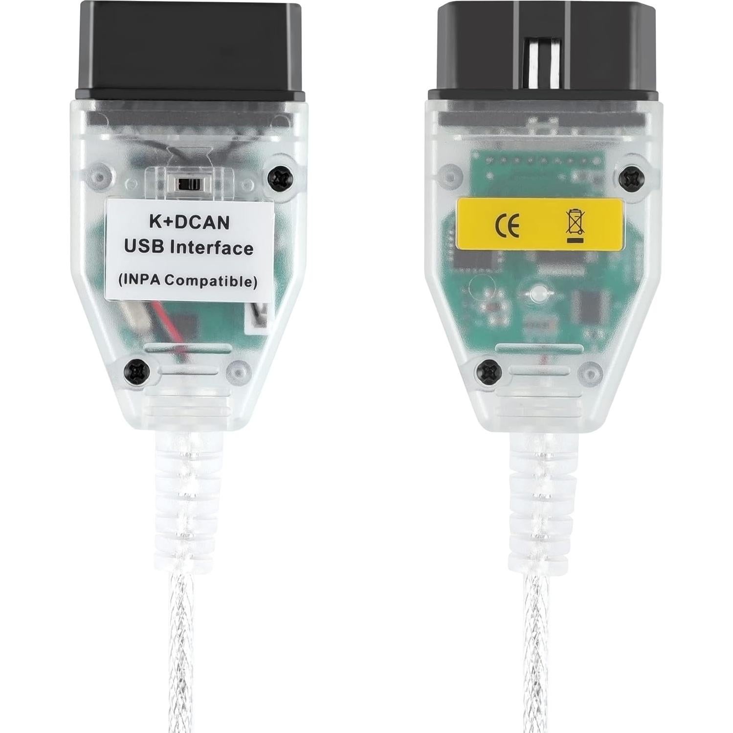 Cable OBD2 LZLRUN K+DCAN para BMW con Interruptor