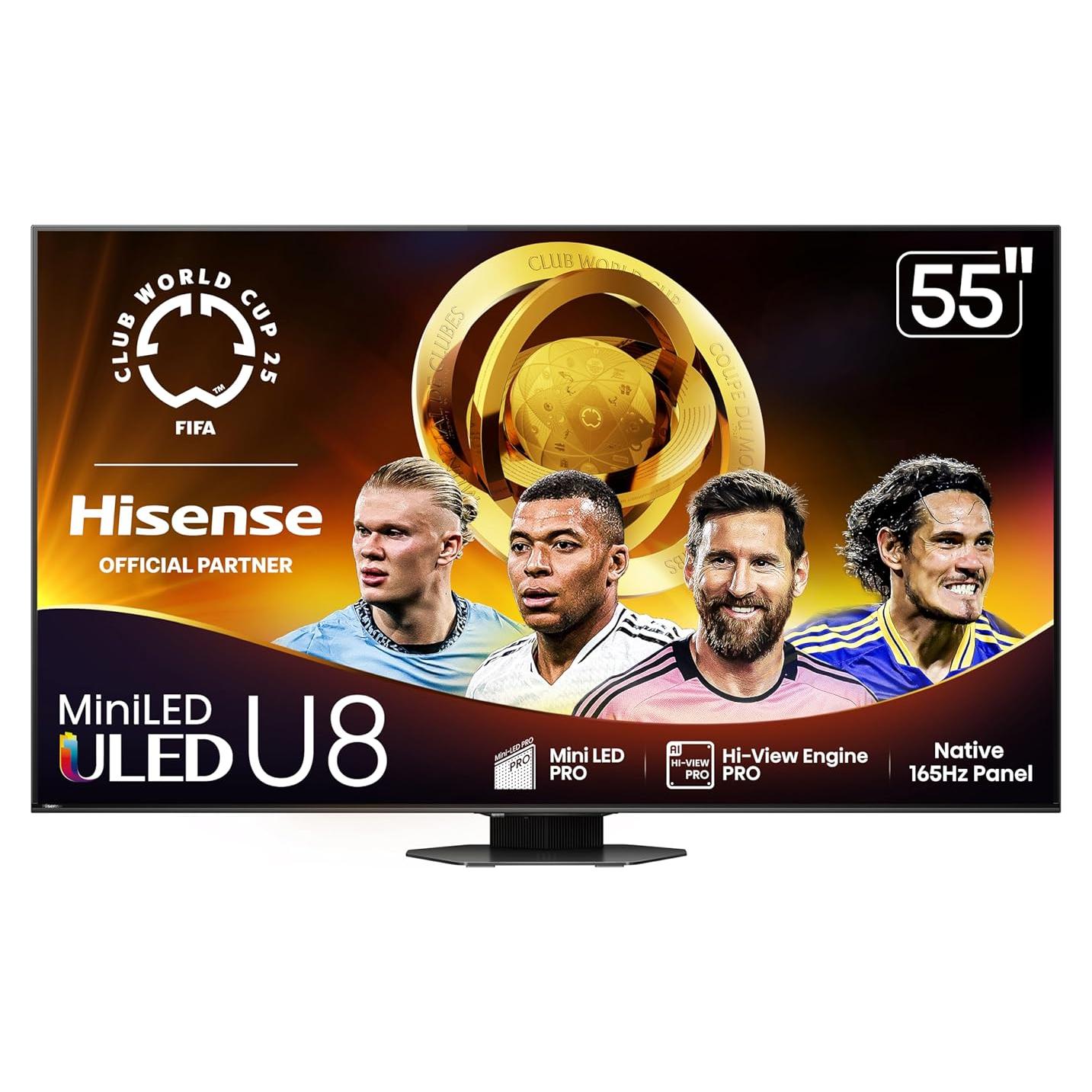 Televisor Hisense 55" U8 Mini-LED 4K UHD Smart TV 2025
