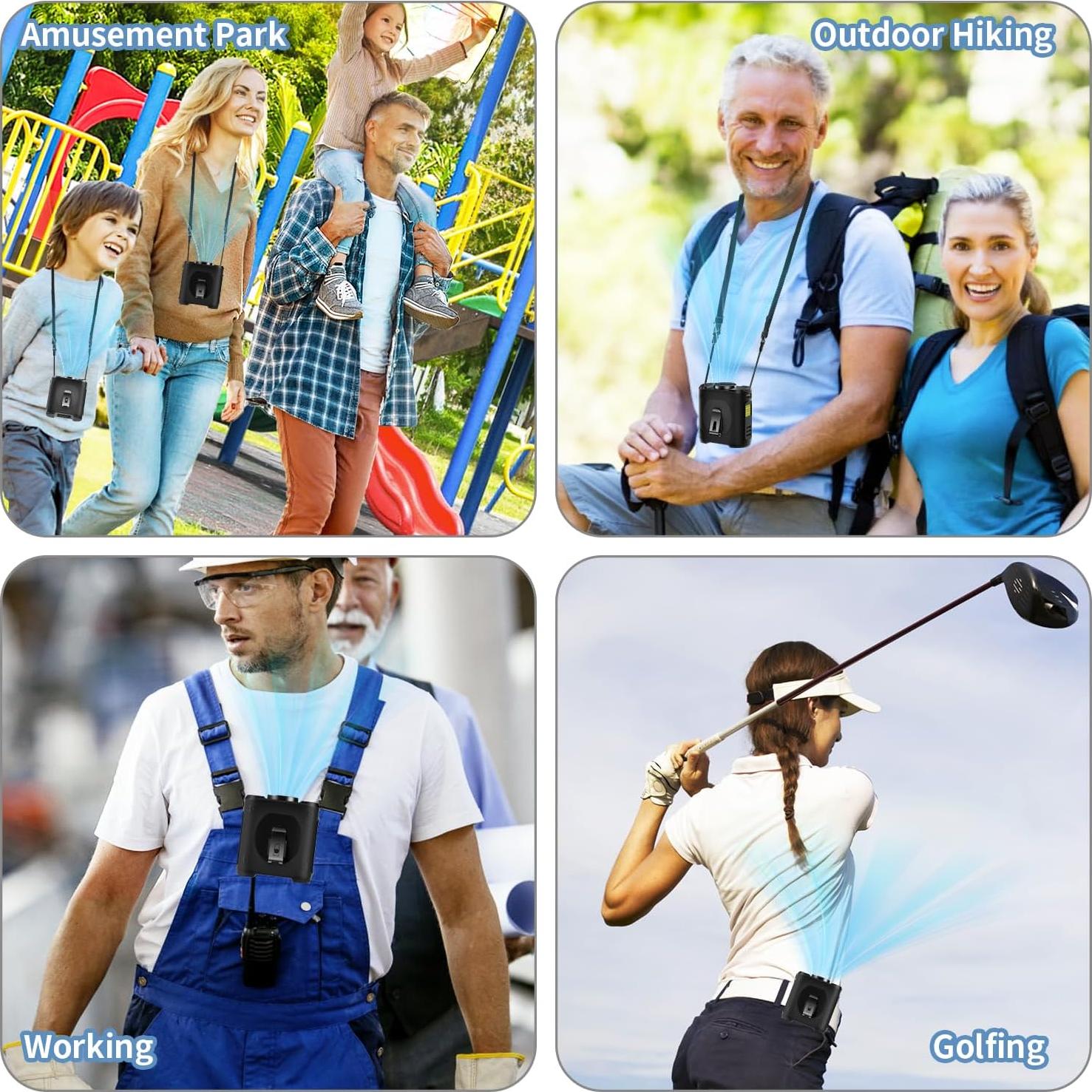 Ventilador de Cintura Portátil EEIFO F2 10000mAh 5 Velocidades