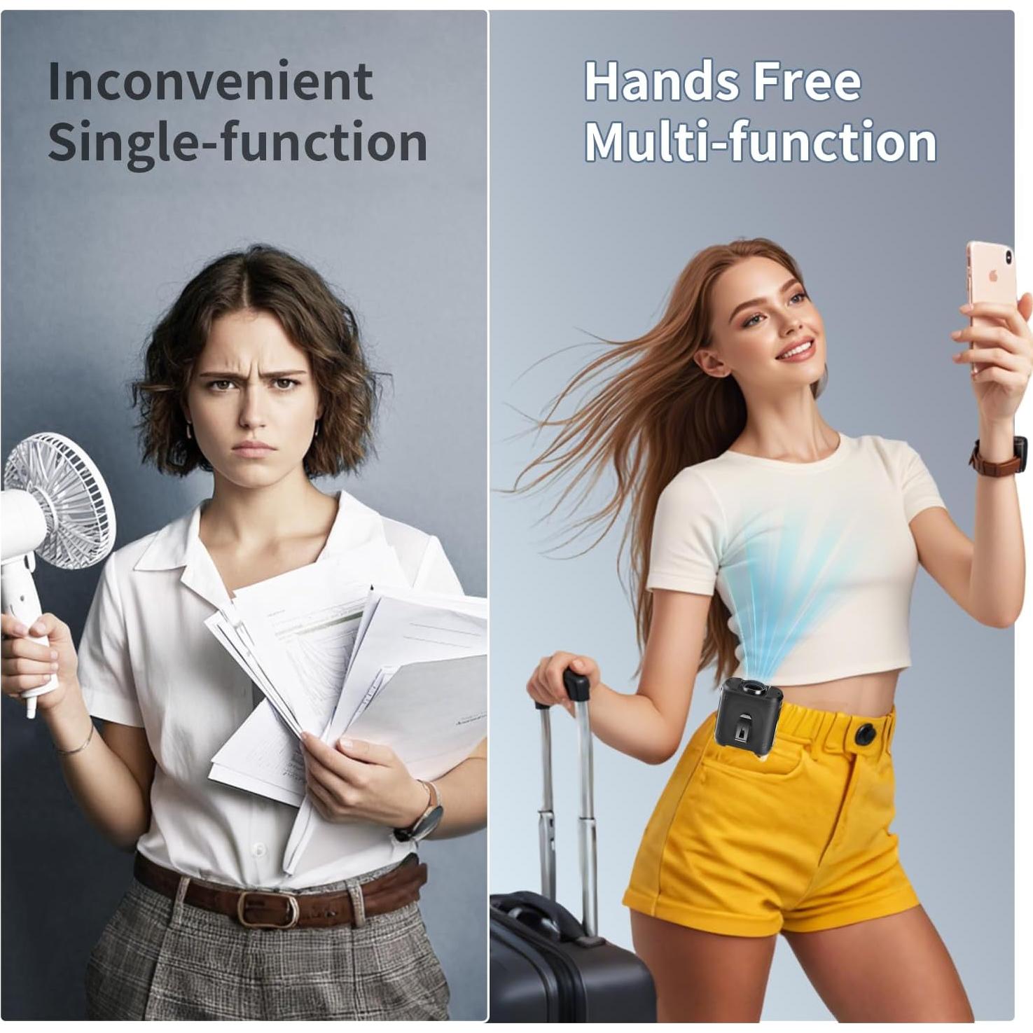 Ventilador de Cintura Portátil EEIFO F2 10000mAh 5 Velocidades