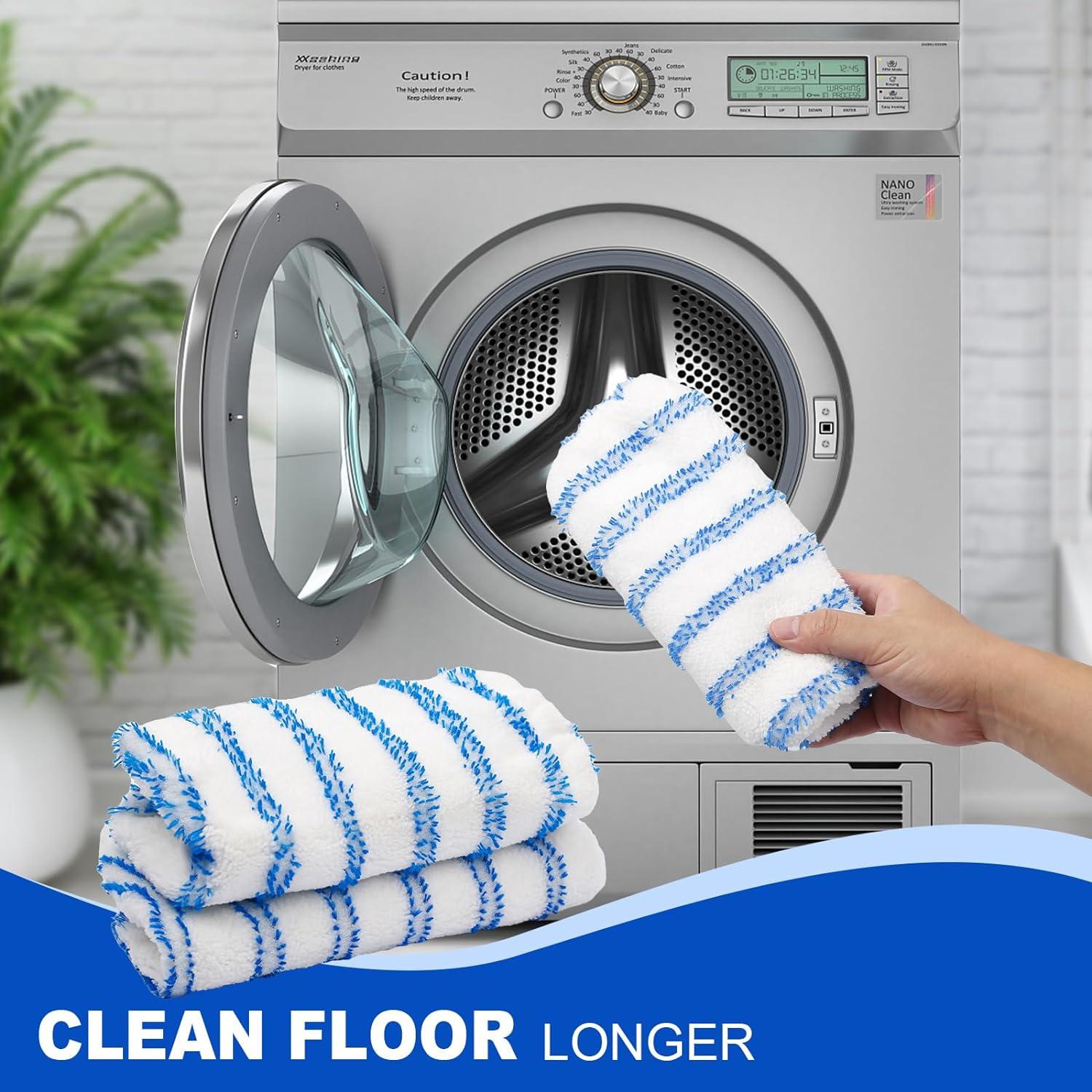 Juego de 2 Almohadillas de Fregona Reutilizables kCarpoly 38x20 cm