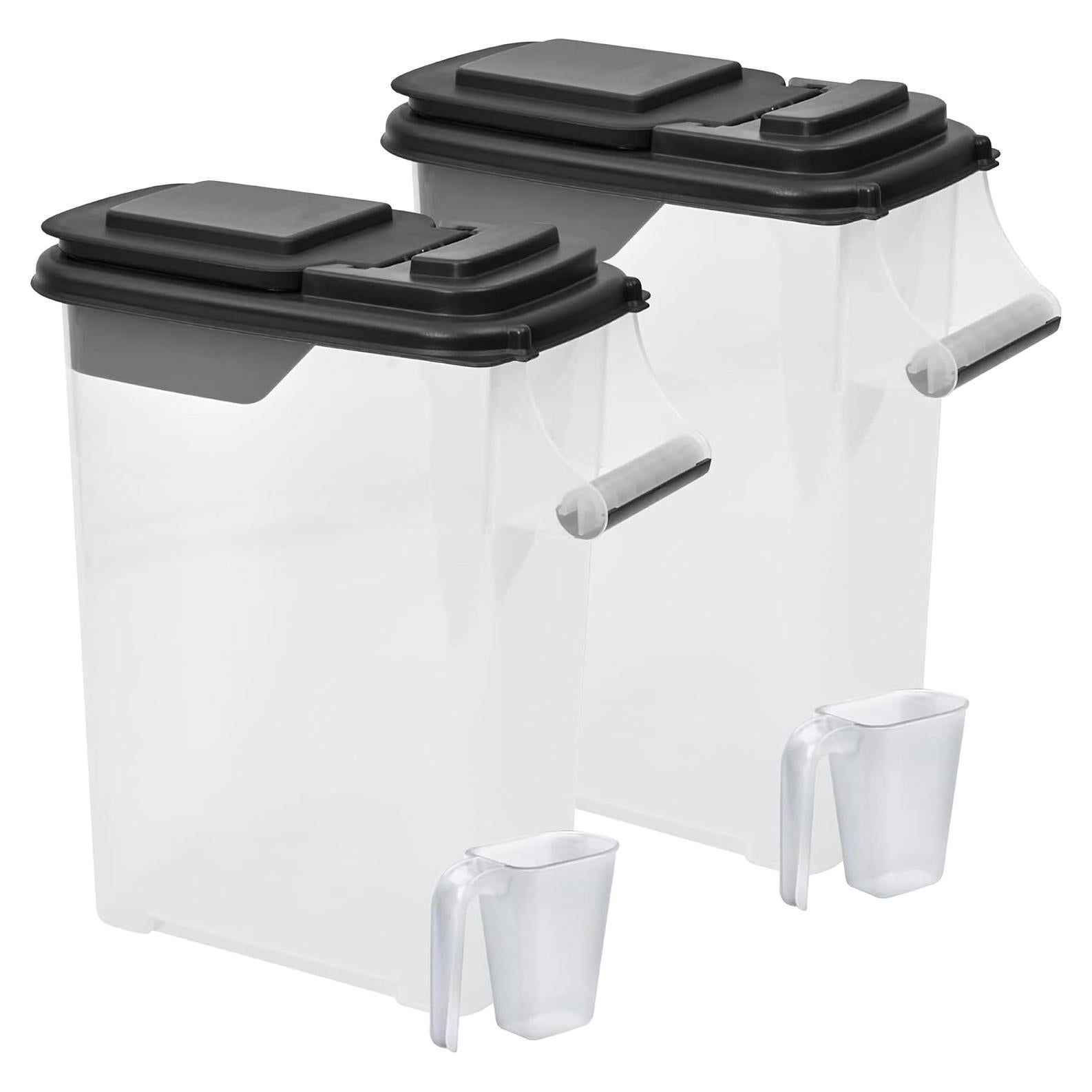 Contenedores de Almacenamiento de Comida para Mascotas Buddeez - 2 Paquete 15.14 L con Tapa EZ Flip