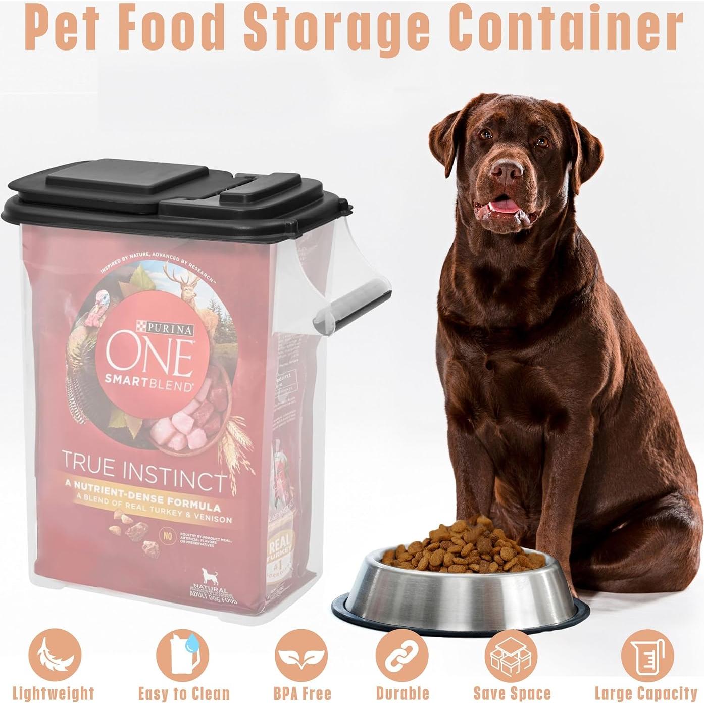 Contenedores de Almacenamiento de Comida para Mascotas Buddeez - 2 Paquete 15.14 L con Tapa EZ Flip